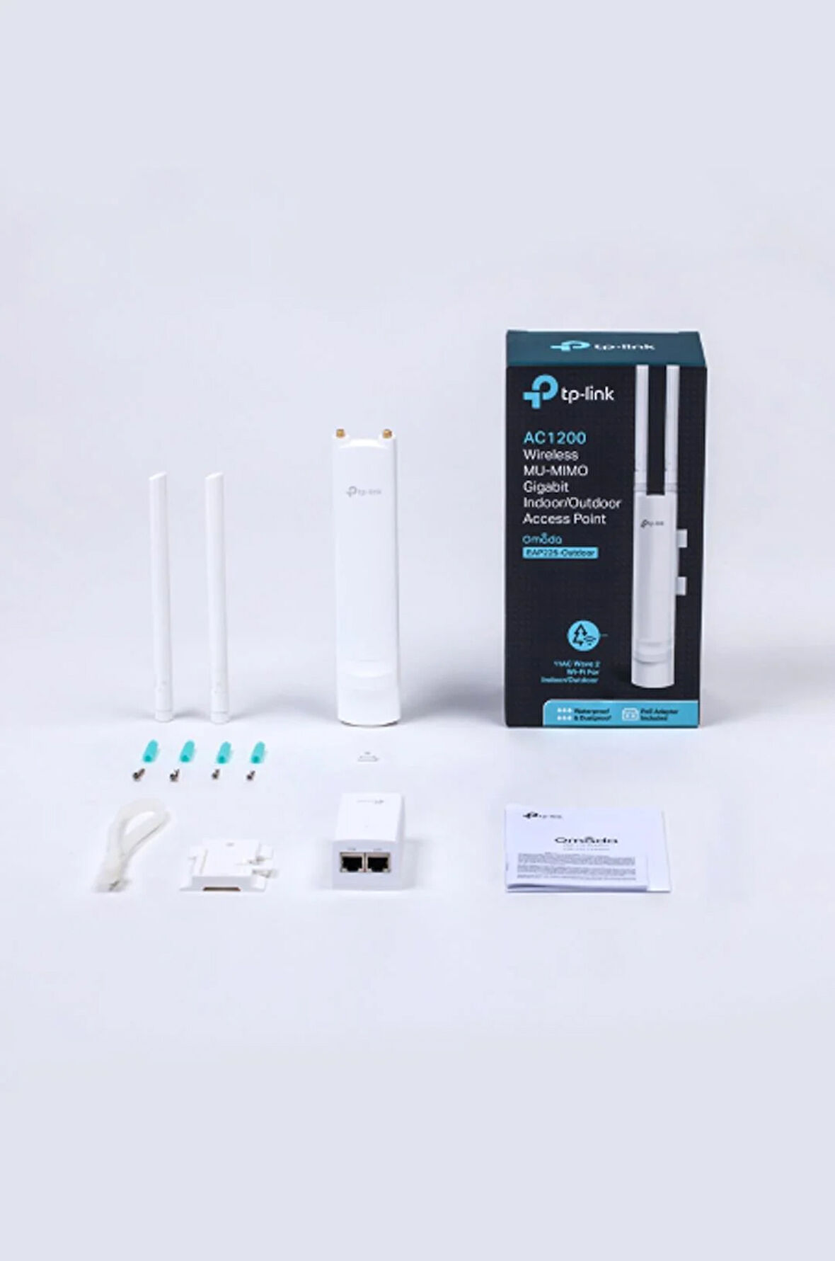 OMADA EAP225 Outdoor, 1Port Gigabit PoE, 1200Mbps, Dual Band, Aktif Poe, Indoor/Outdoor Access Point