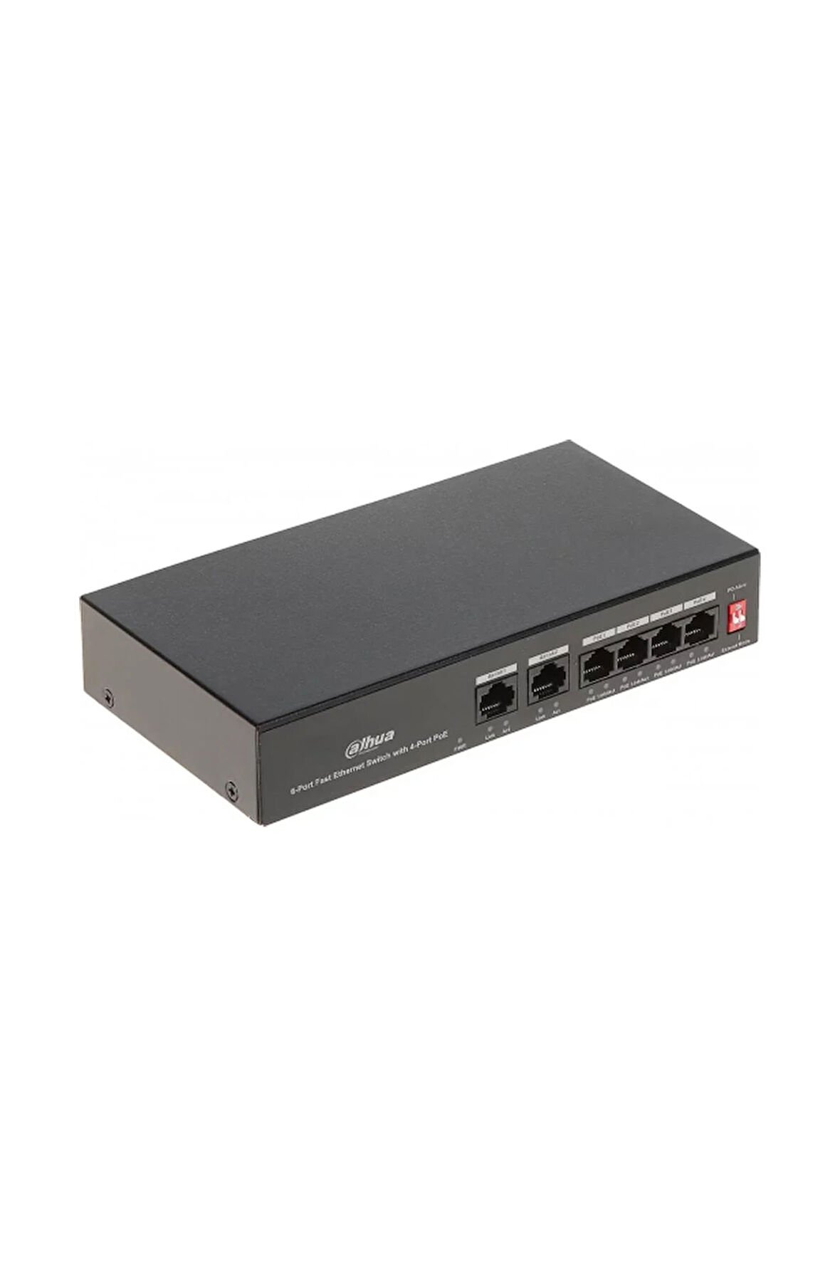 DAHUA PFS3006-4ET-36, 4 Port, Megabit, PoE 36W, 2 Port Uplink, Yönetilemez, Masaüstü Switch