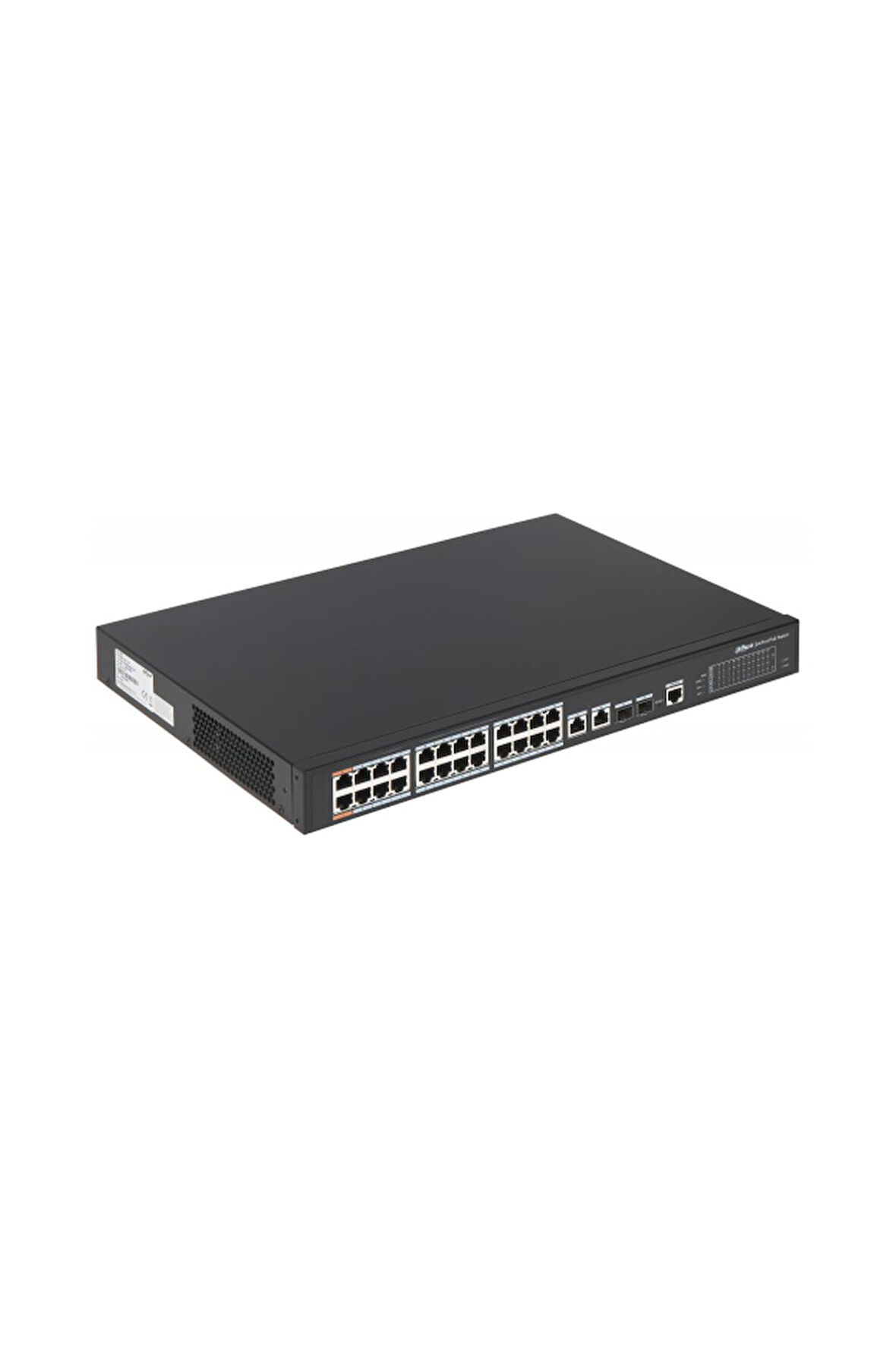 DAHUA PFS4226-24ET-240-V3, 24 Port, MegaBit, PoE 240W, 2 Port GigaBit Uplink, 2 Port GigaBit Combo SFP, Yönetilebilir, Rack Mount Switch