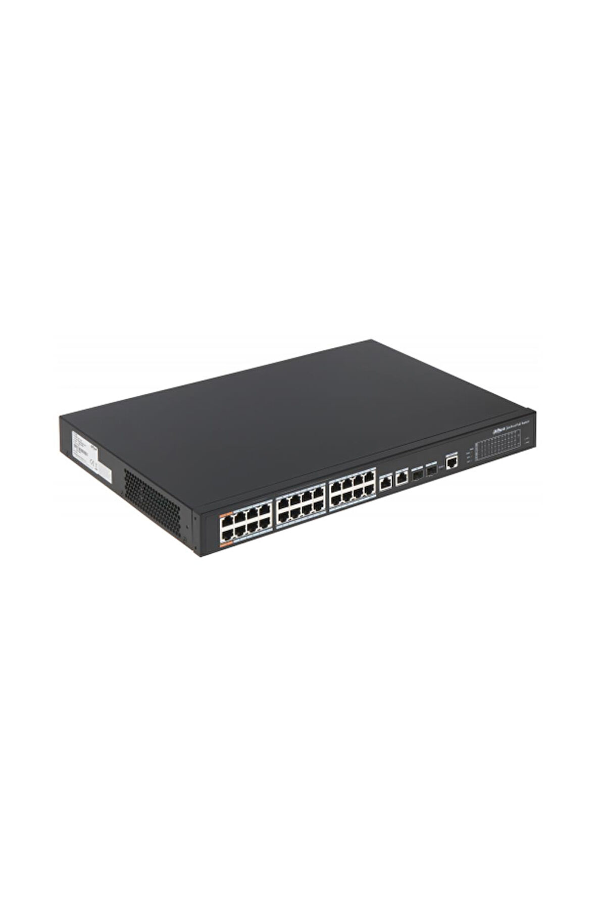 DAHUA PFS4226-24ET-360-V3, 24 Port, MegaBit, PoE 360W, 2 Port GigaBit Uplink, 2 Port GigaBit Combo SFP, Yönetilebilir, Rack Mount Switch