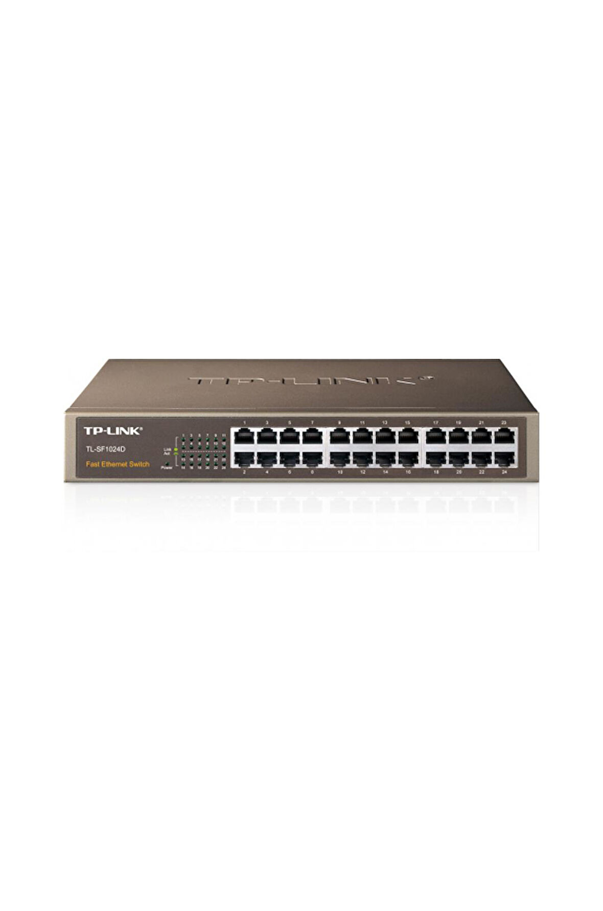 TP-LINK TL-SF1024D, 24Port, MegaBit, Metal Kasa, Yönetilemez, Rackmount Switch