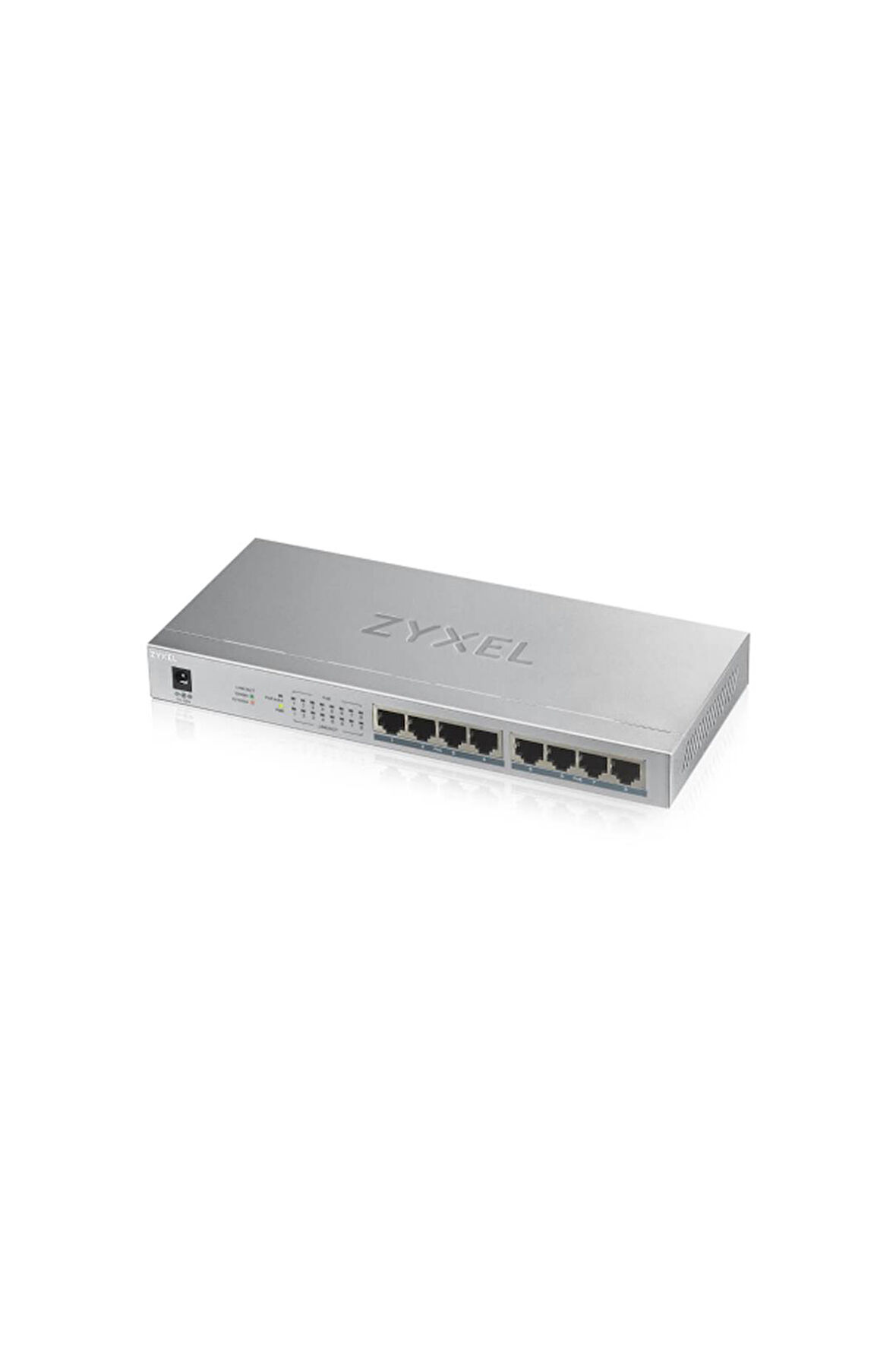 ZyXEL GS1008HP, 8 Port, GigaBit, PoE 60W, Yönetilemez, Masaüstü Switch
