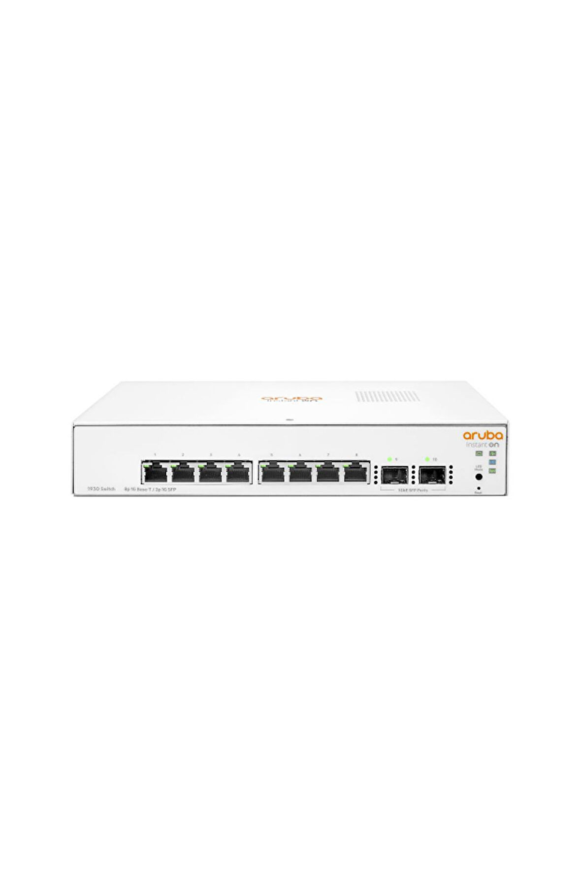 HP Aruba Instant On, JL680A, 1930-8G, 8Port, GigaBit, 2 Port Gigabit SFP, Yönetilebilir, Rack Mount Switch
