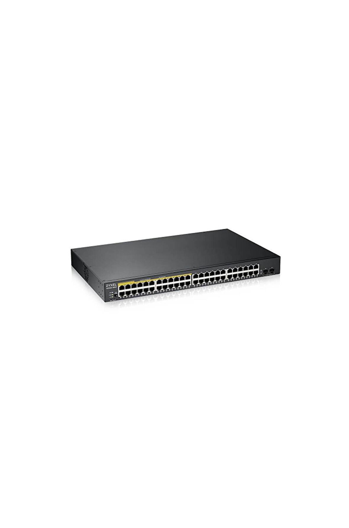 ZyXEL GS1900-48HP V2, 48 Port, Gigabit, 24 Port PoE 170W, 2 Port GigaBit SFP, Yönetilebilir, Rackmount Switch
