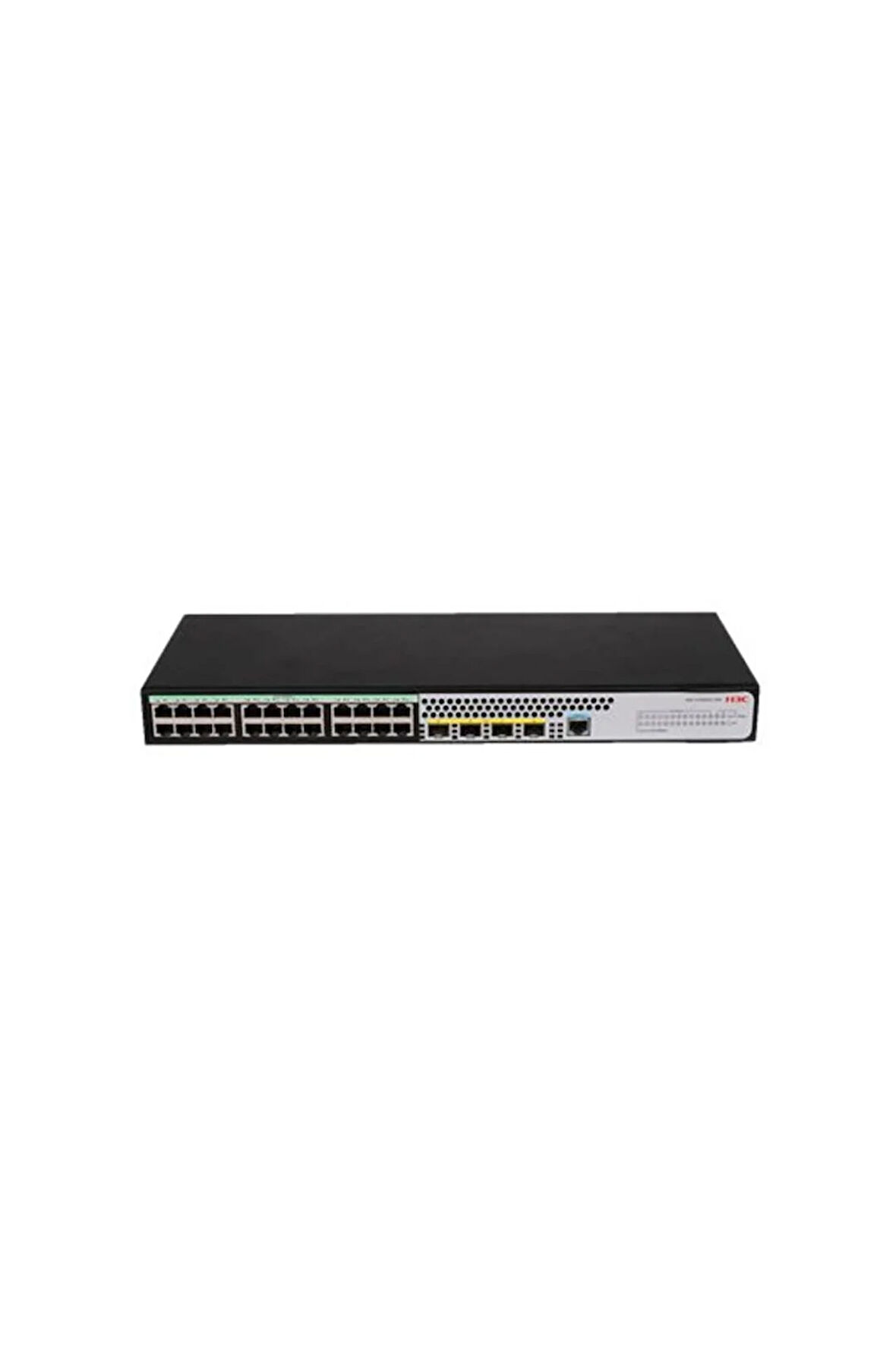 H3C S1850V2-28X-HPWR, 24 Port, GigaBit, PoE 370W, L2, 1 Port GigaBit Uplink, 4 Port 10GigaBit SFP, Web Yönetilebilir, Masaüstü Switch