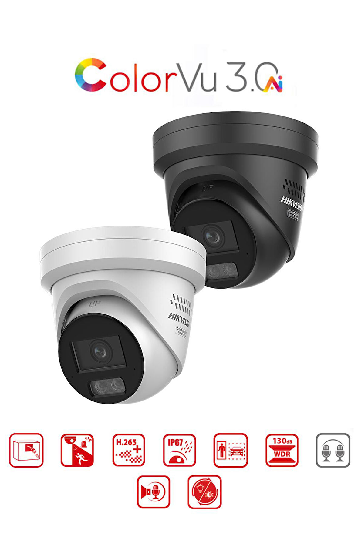 DS-2CD2347G3-LIS2UY/SL - 4M ColorVu + Smart Hybrid Turret Network Kamera Live Gaurd WDR 