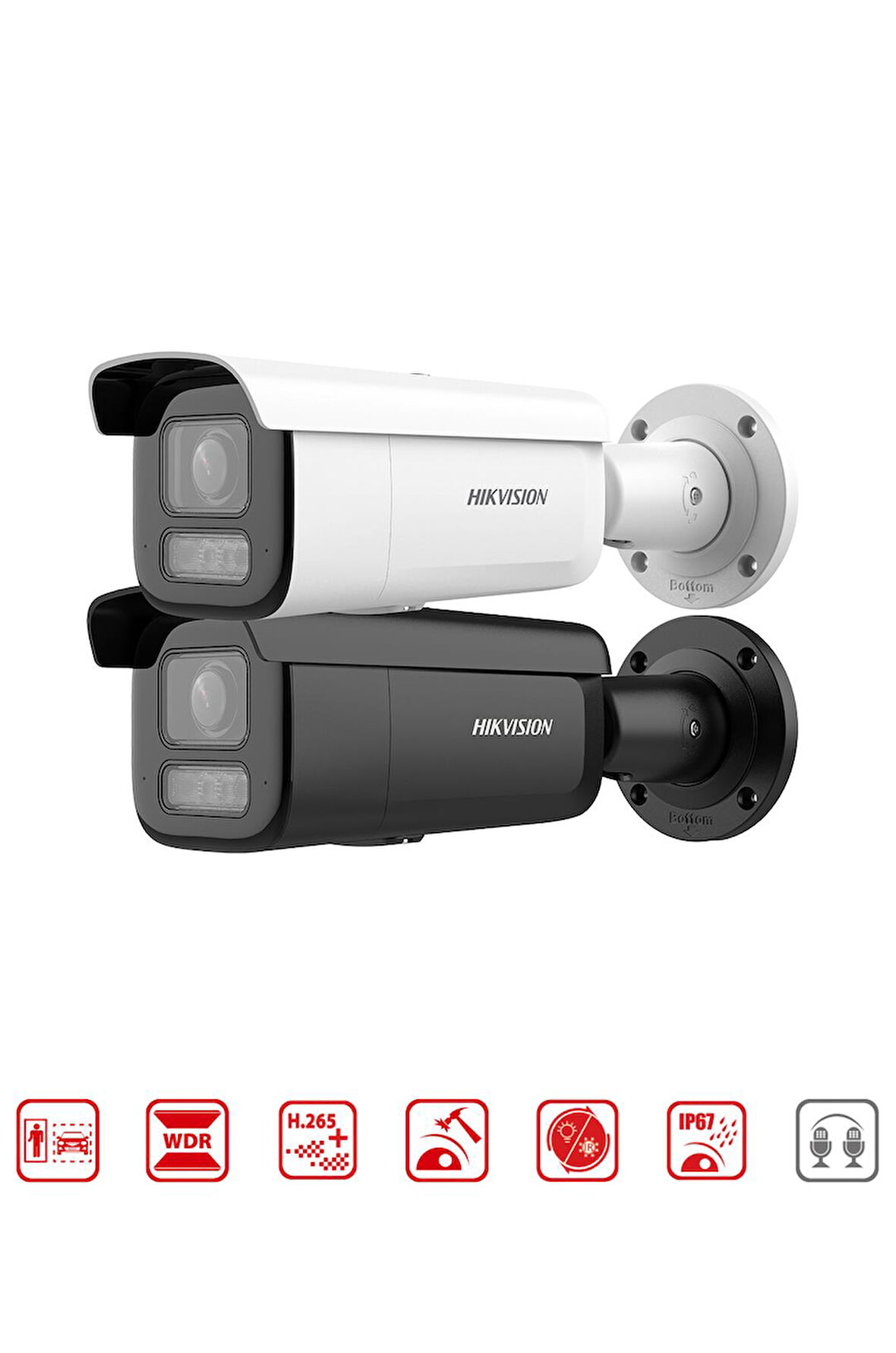 DS-2CD2643G2-LIZS2U - 4MP Motorize Varifokal Lensli Smart Hybrid Light  Bullet Kamera WDR