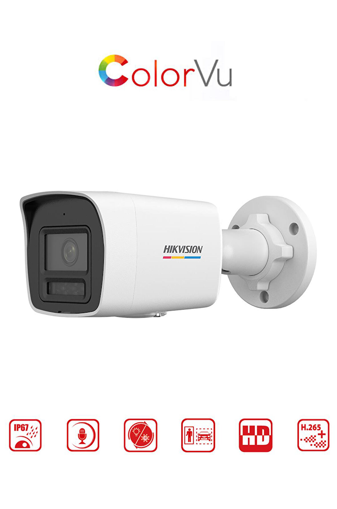 DS-2CD1067G2H-LIUF - 6MP Mini Bullet Kamera ColorVu + Smart Hybrid Light + Motion Detection 
