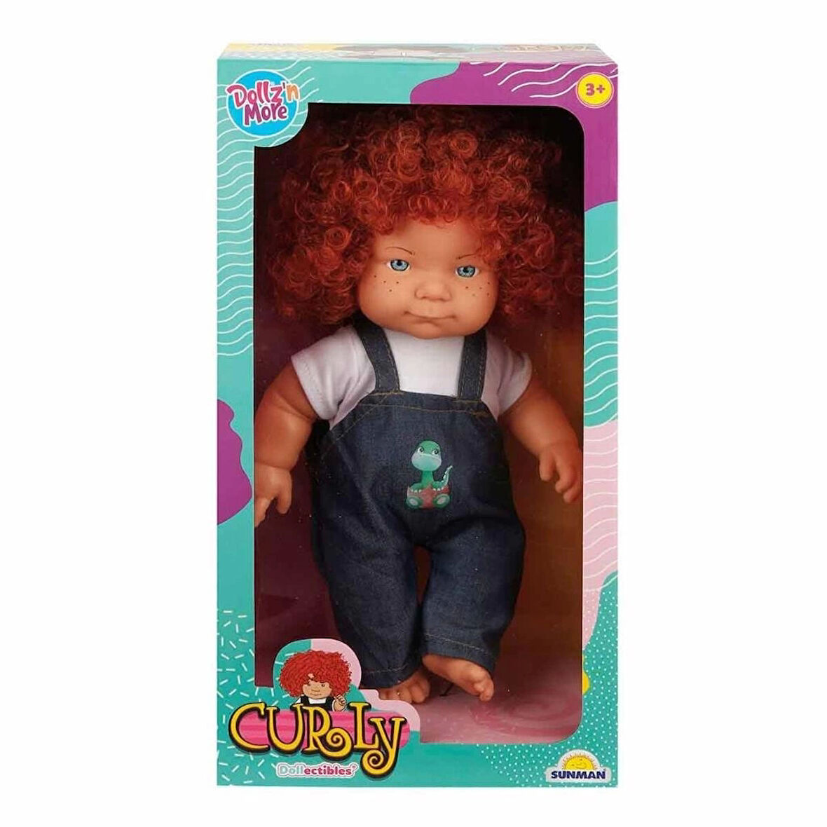 Çocuk 30151 Sunman, Curly Kıvırcık Saçlı Bebek 35 cm