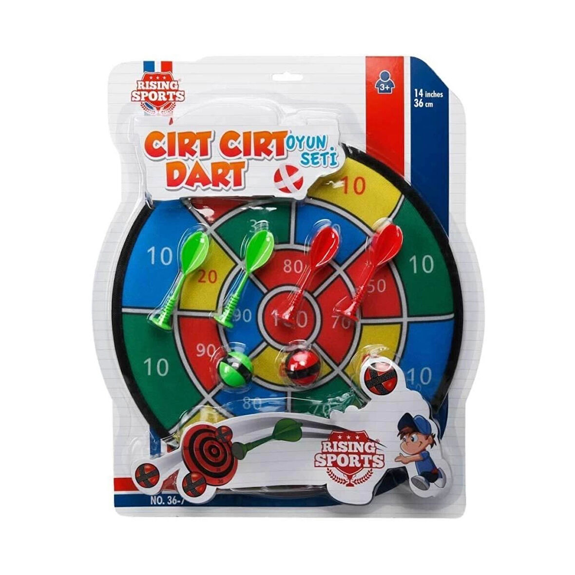 Çocuk 36789 Cırt Cırt Dart -  İğnesiz Dart Seti 36 cm