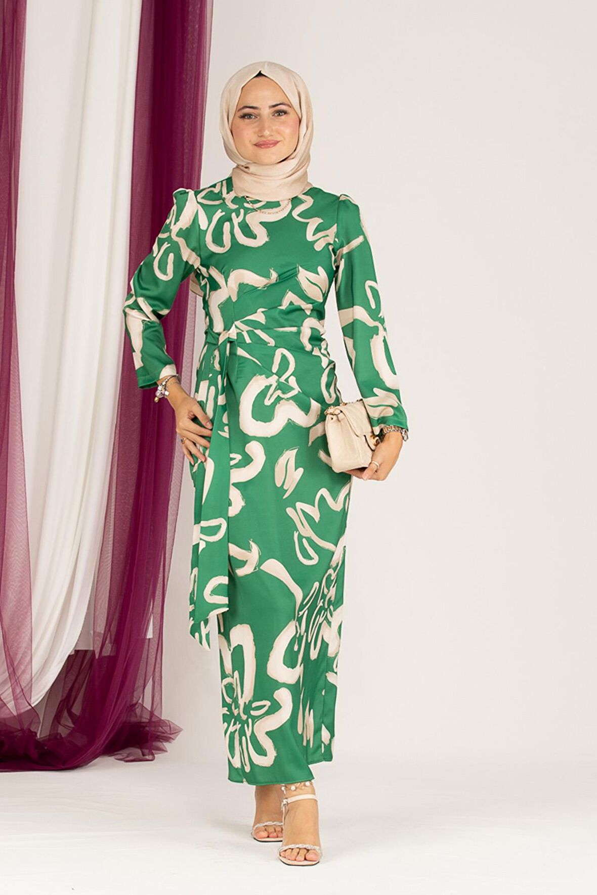 Masal abiye-Yeşil