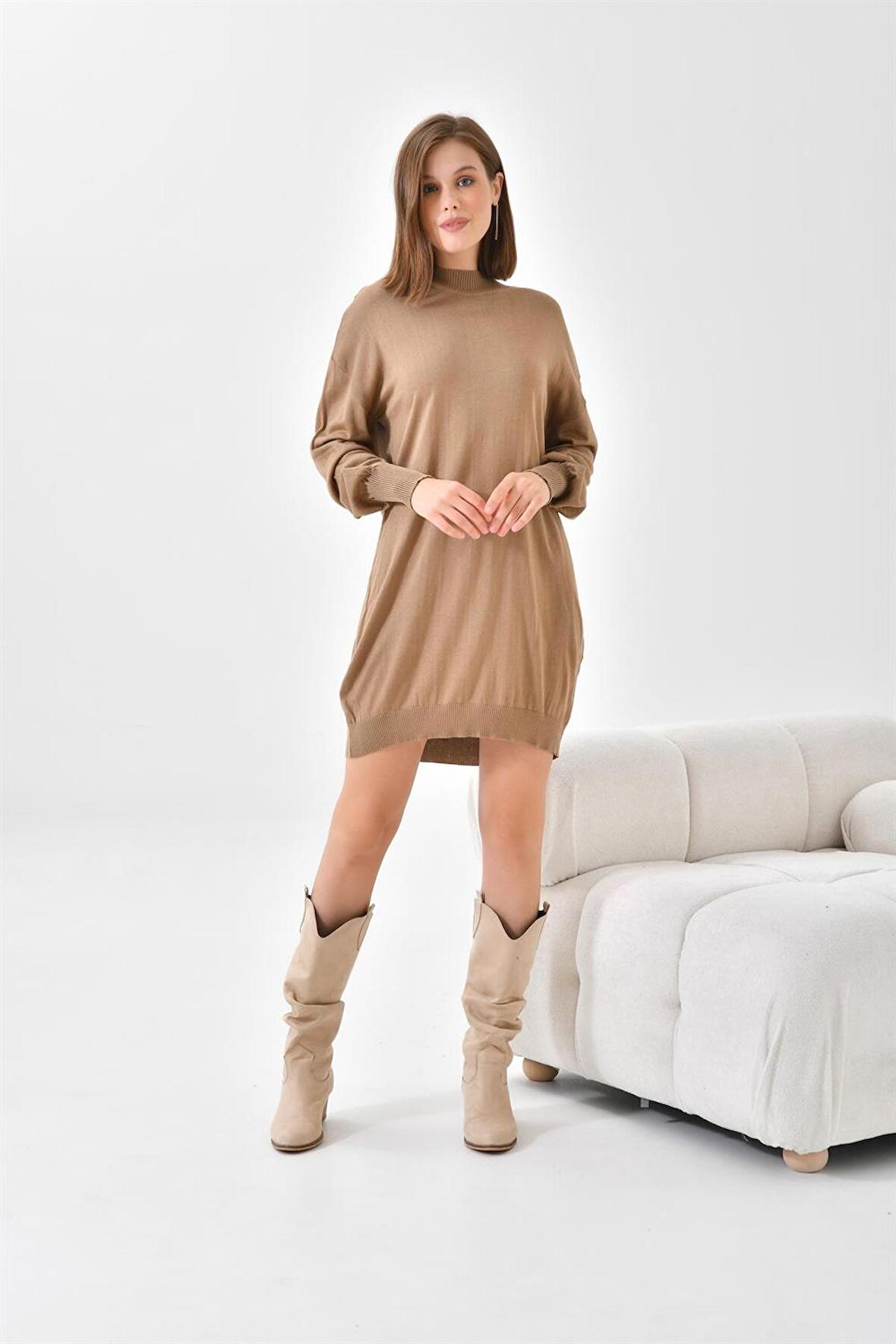 Ftz Women Kadın Basic Tunik Kahve 20167