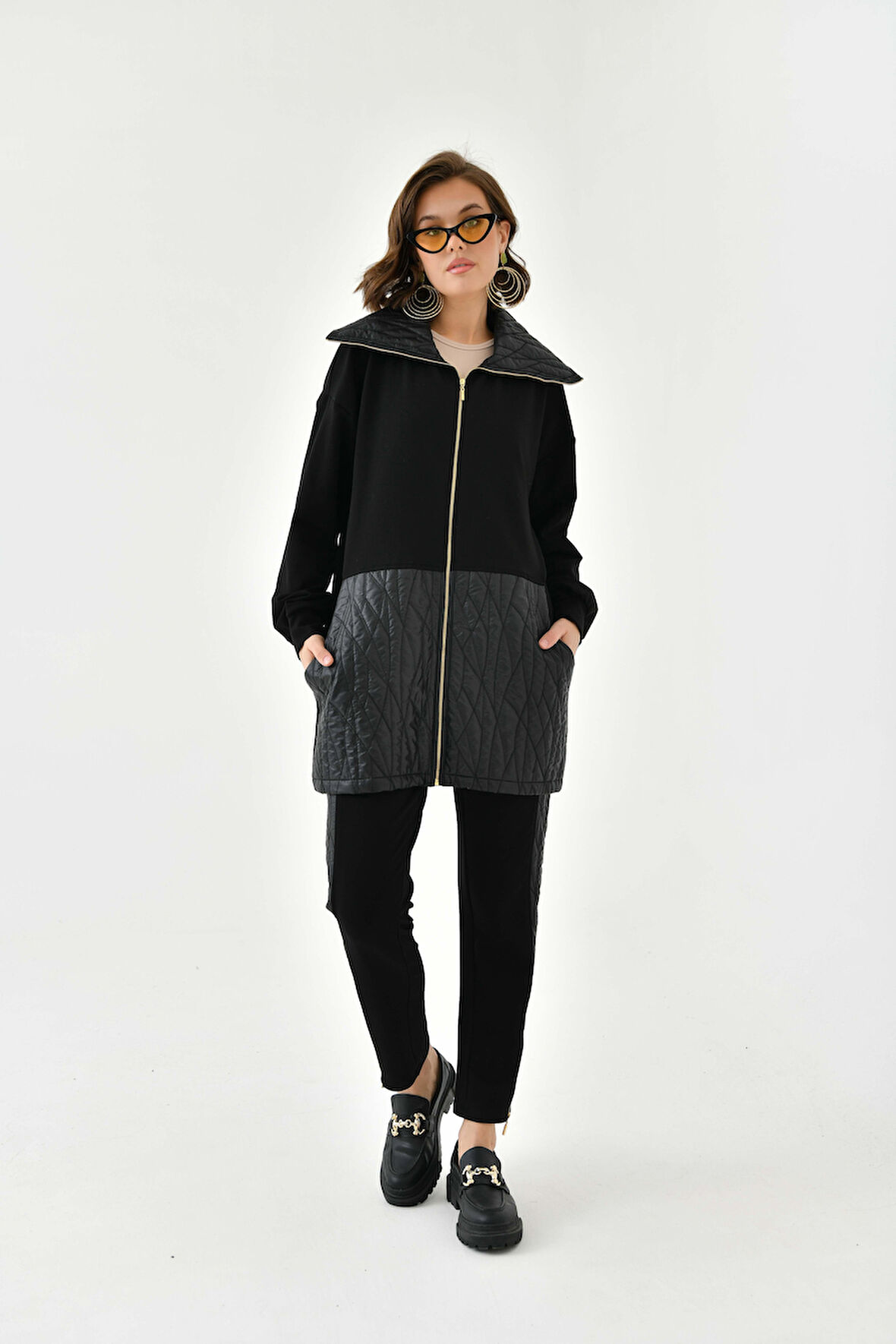 Ftz Women Kadın İki İp Kapitoneli Takım Siyah 30614