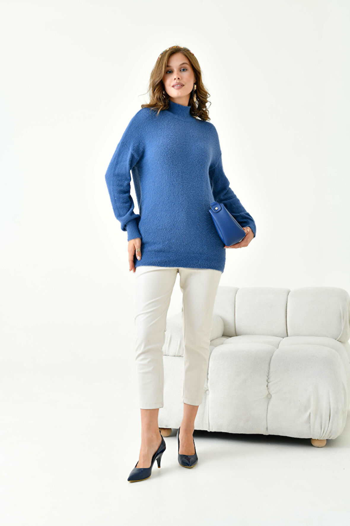 Ftz Kadın Basic Kazak İndigo 20878