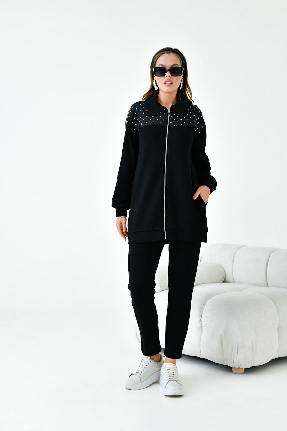 Ftz Kadın İki İp Taş Detya Takım Siyah 30938