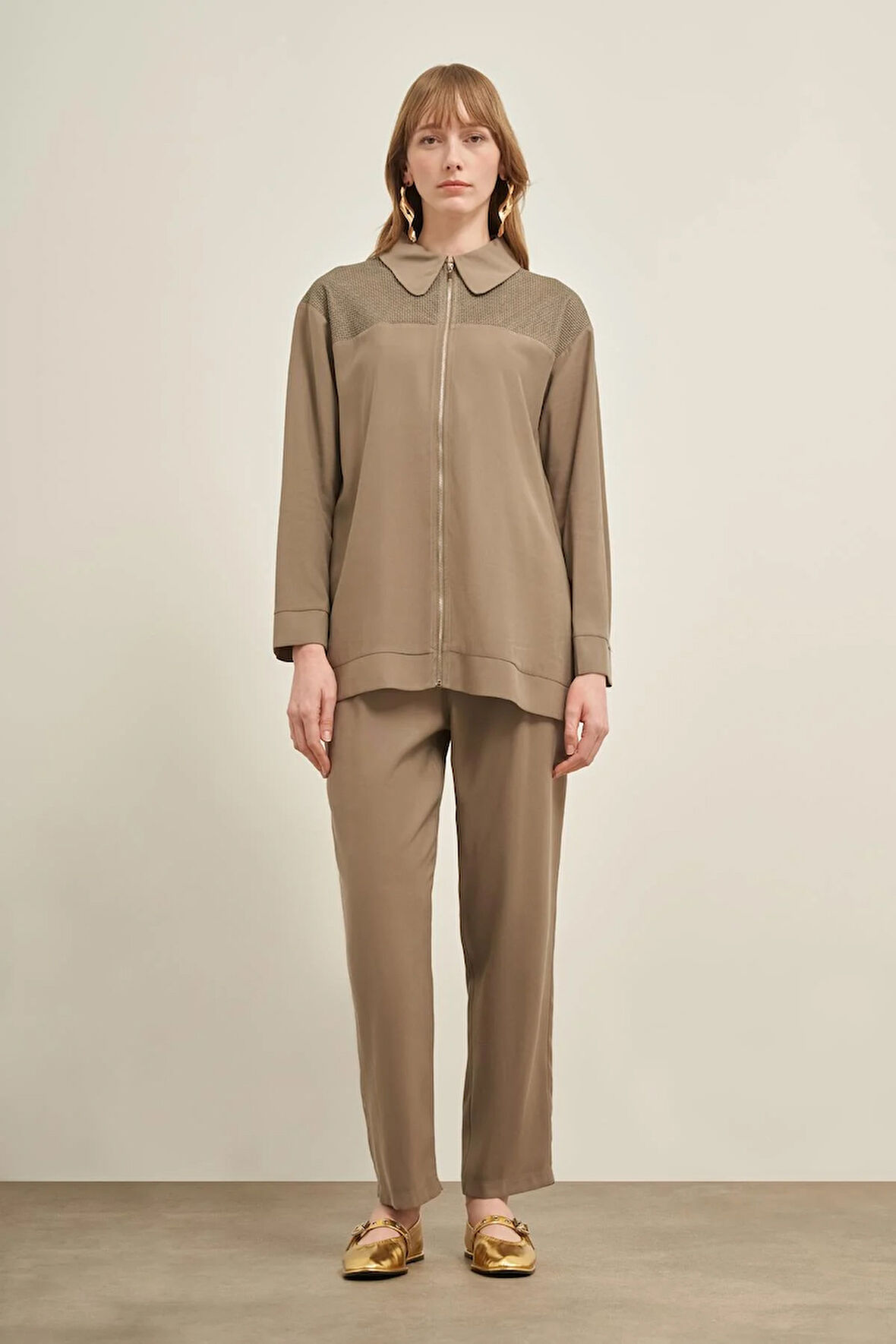 FTZ Women Kadın File Detay Takım  Haki 31047