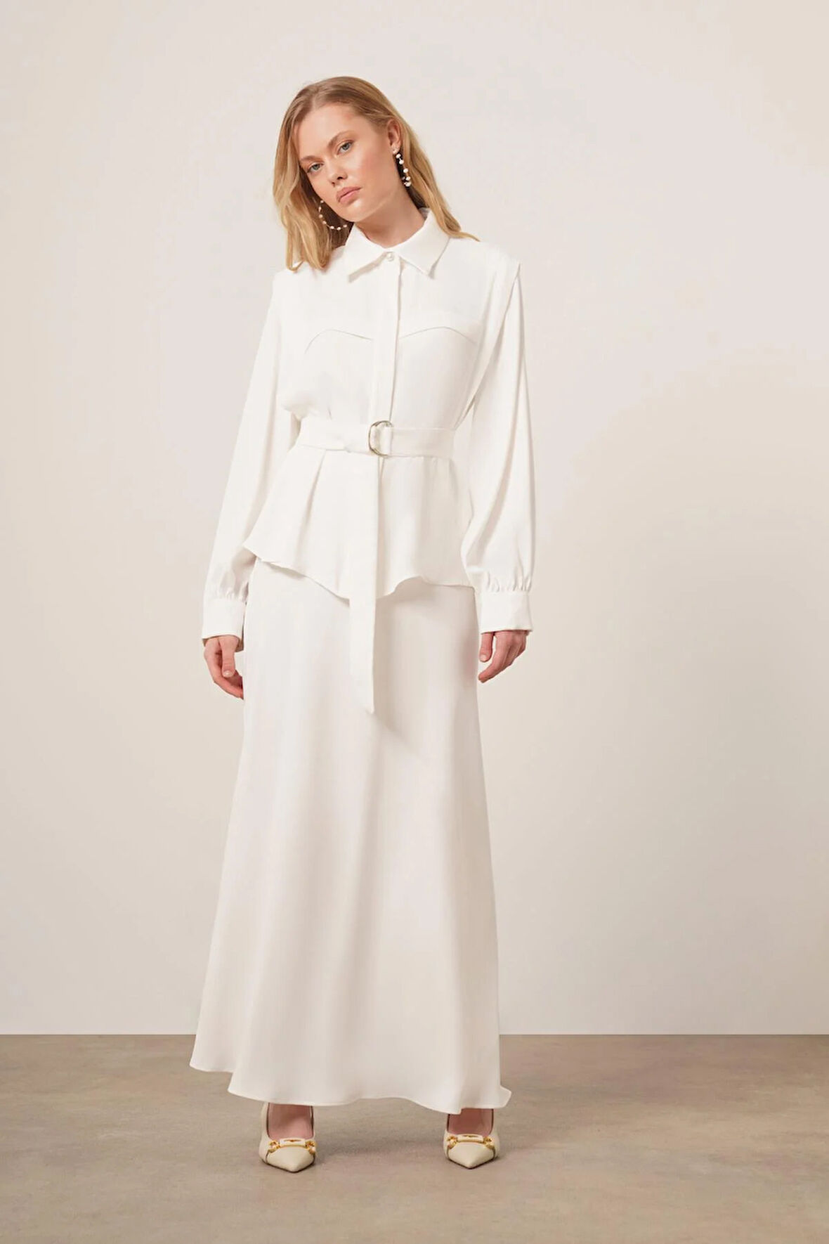 FTZ Women Kadın Piar Etekli Takım  Ekru 31148