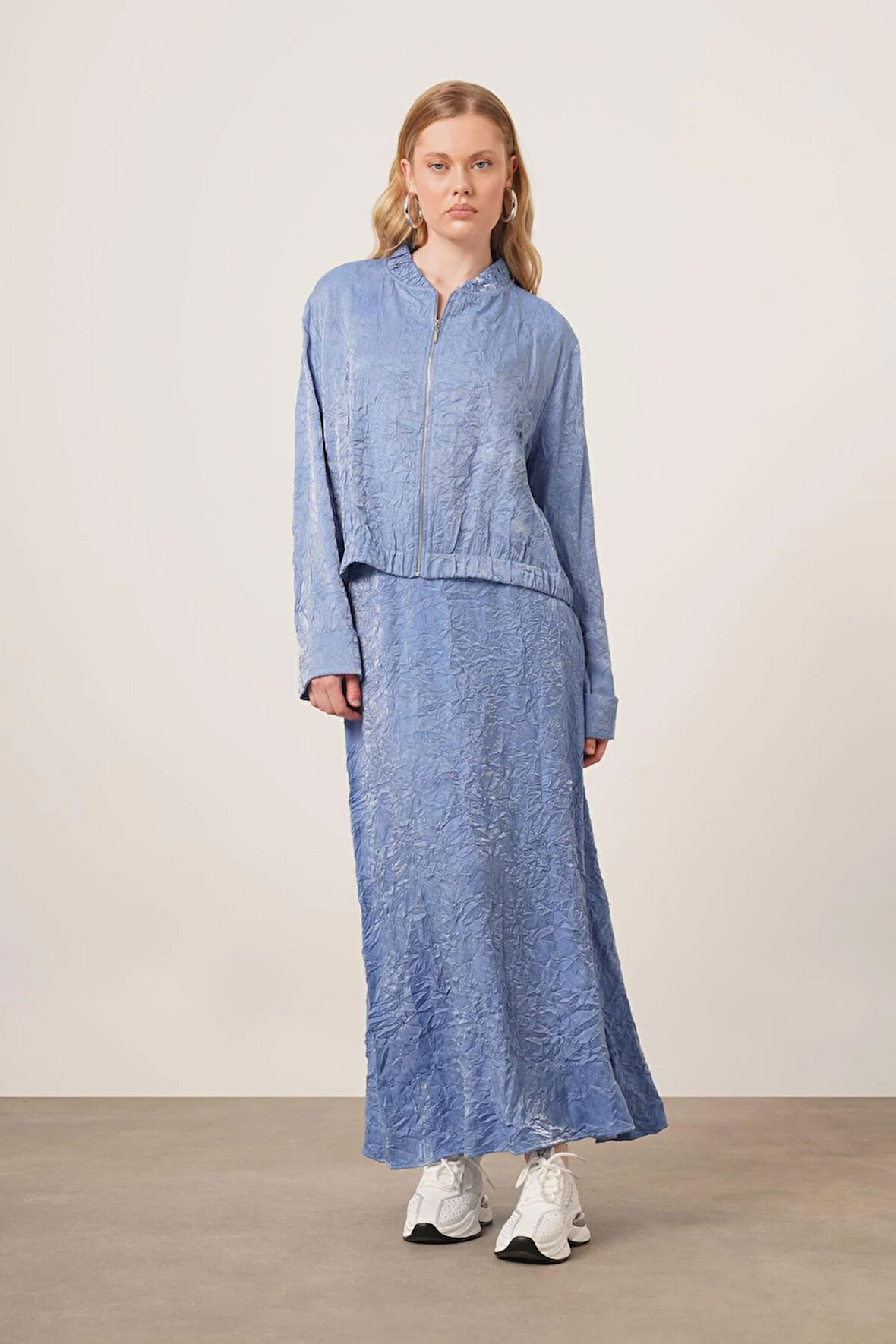 FTZ Women kadın Kraş Etekli Takım  Mavi 31171