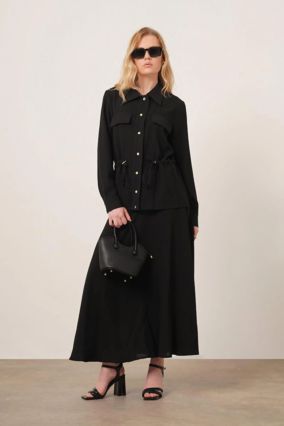 FTZ Women Kadın Melise Crep Takım  Siyah 31172