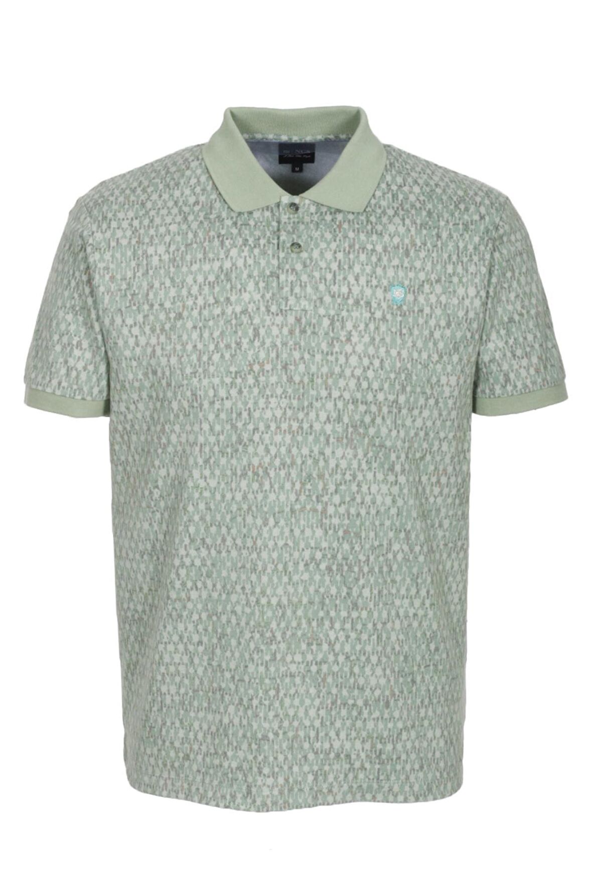 Erkek Polo Yaka Tişört Çağla Slim Fit Ribanalı Kol Pamuklu Baskılı T-shirt NCS JEANS 1253