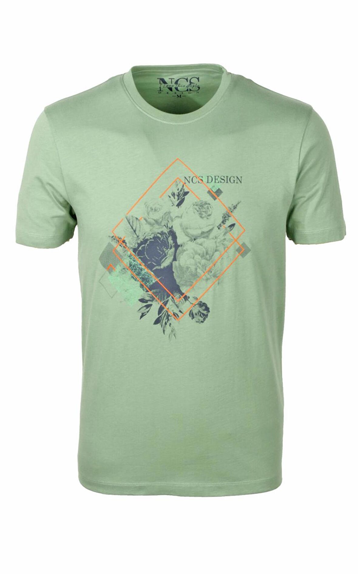 Ncs Çağla Bisiklet Yaka Baskılı Slim Fit T-shirt Ncs 1194