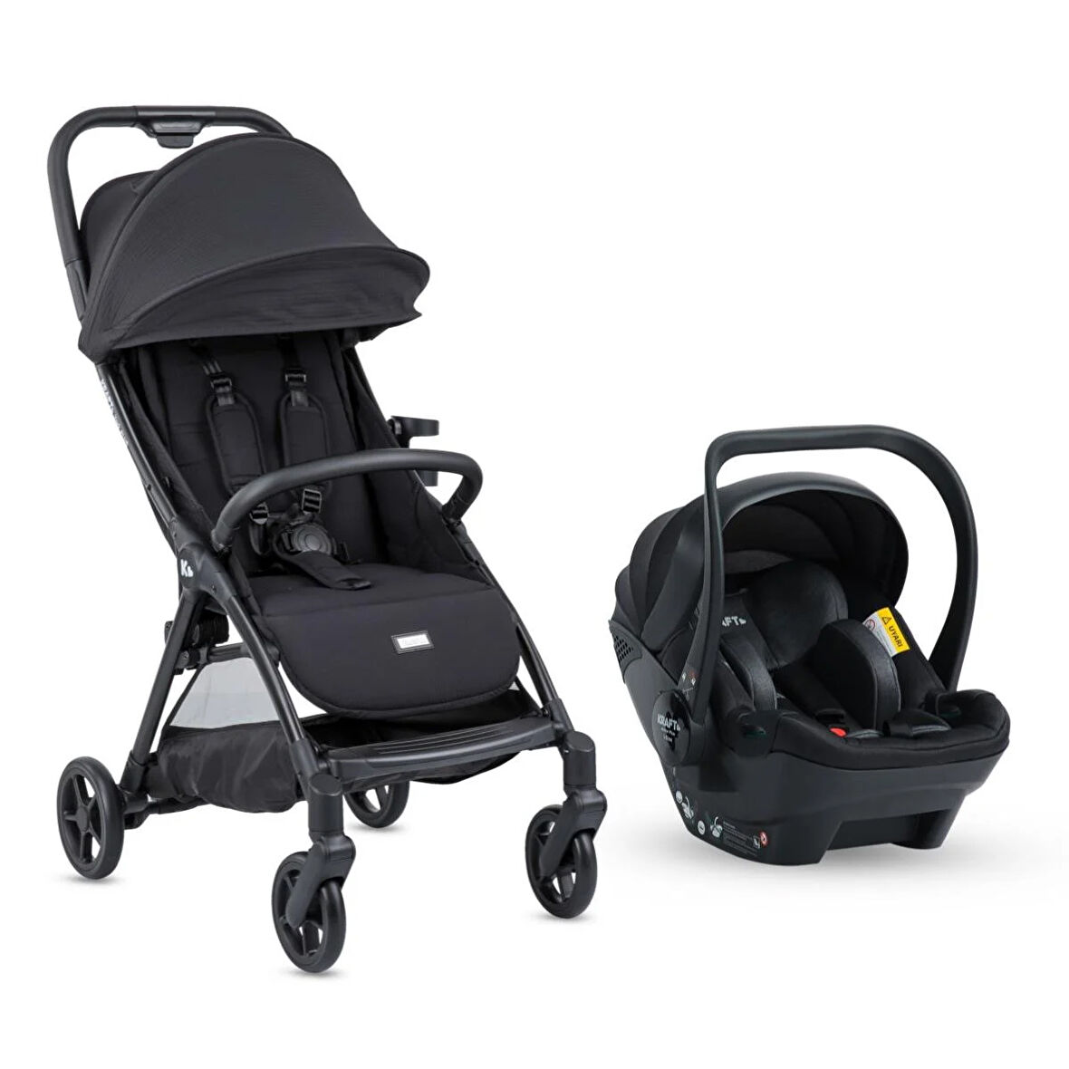 Kraft York Plus Travel Sistem Bebek Arabası Siyah