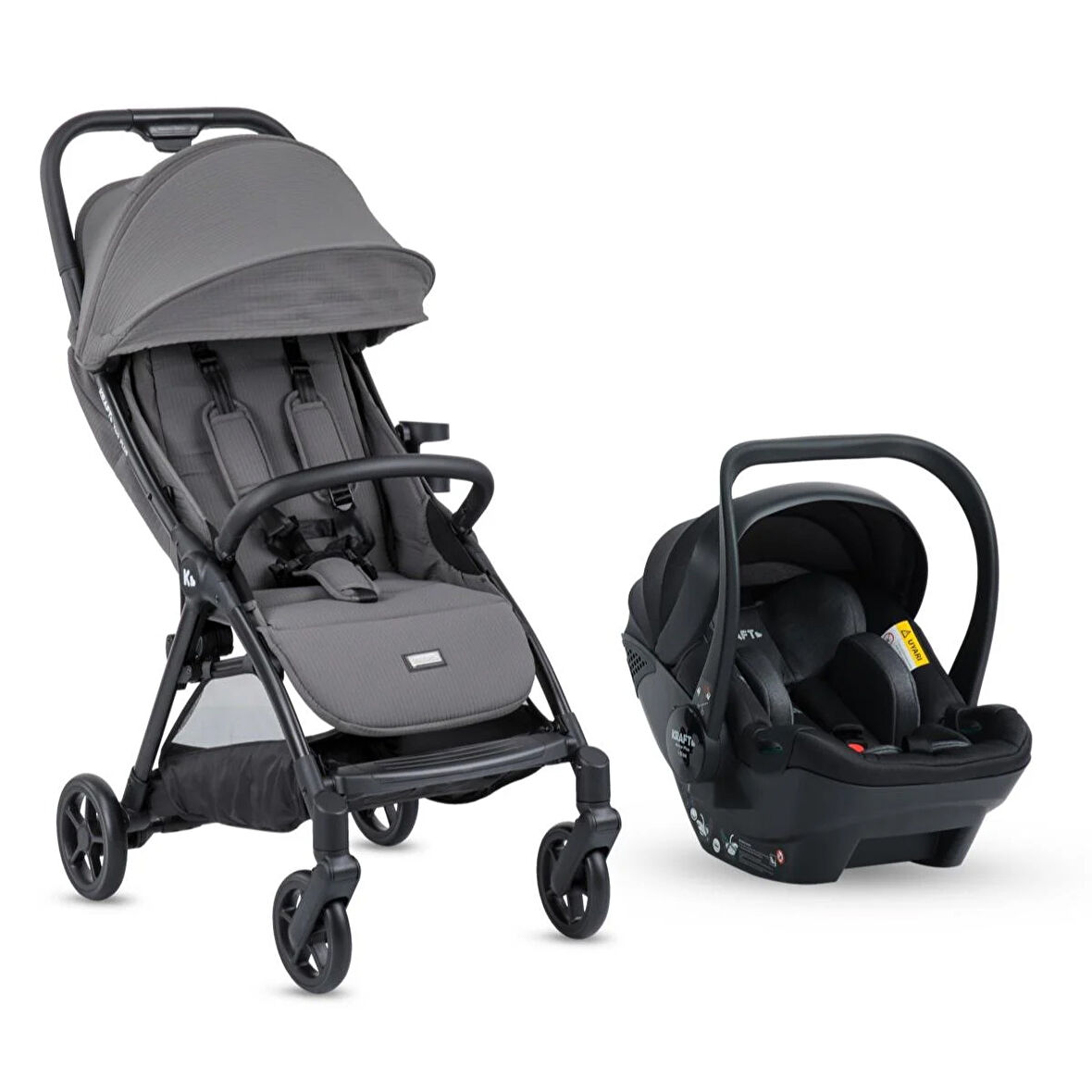 Kraft York Plus Travel Sistem Bebek Arabası Gri