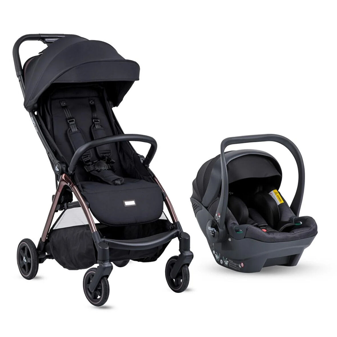 Kraft Magic Travel Sistem Bebek Arabası Siyah Bronz