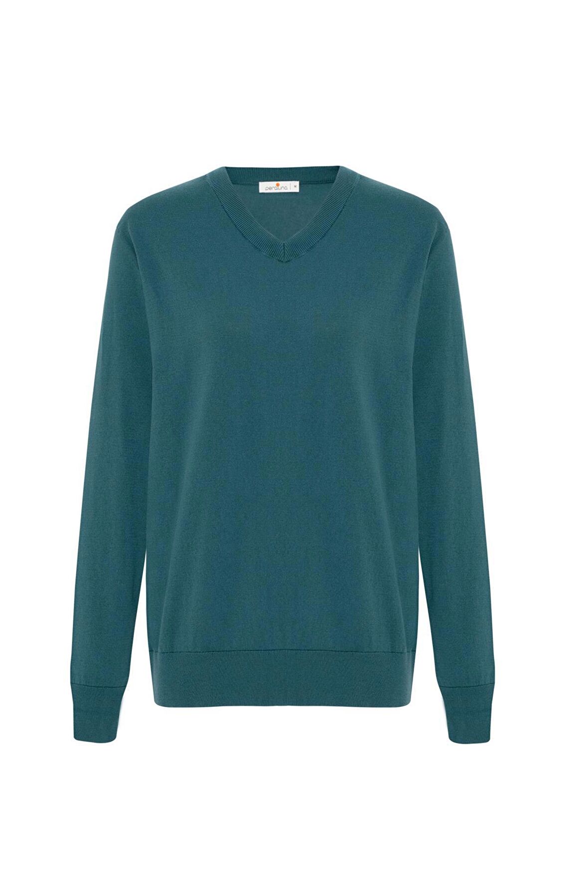 Peraluna MATEO V NECK PULLOVER Yumuşak Tuşeli Mevsimlik Erkek Triko Kazak - Turkuaz