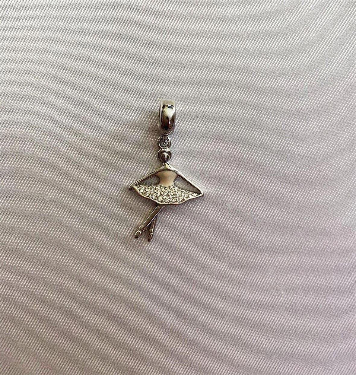 Bayan Gümüş Bileklik Uyumlu Balerin Model Charm