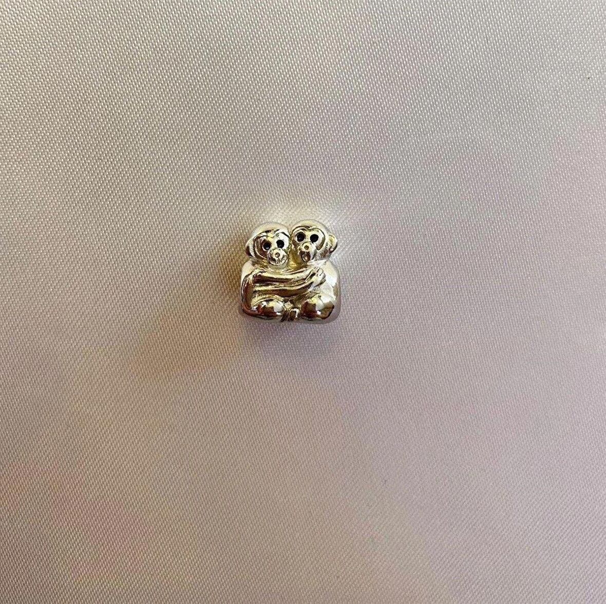 Bayan Gümüş Bileklik Uyumlu Monkey Model Charm