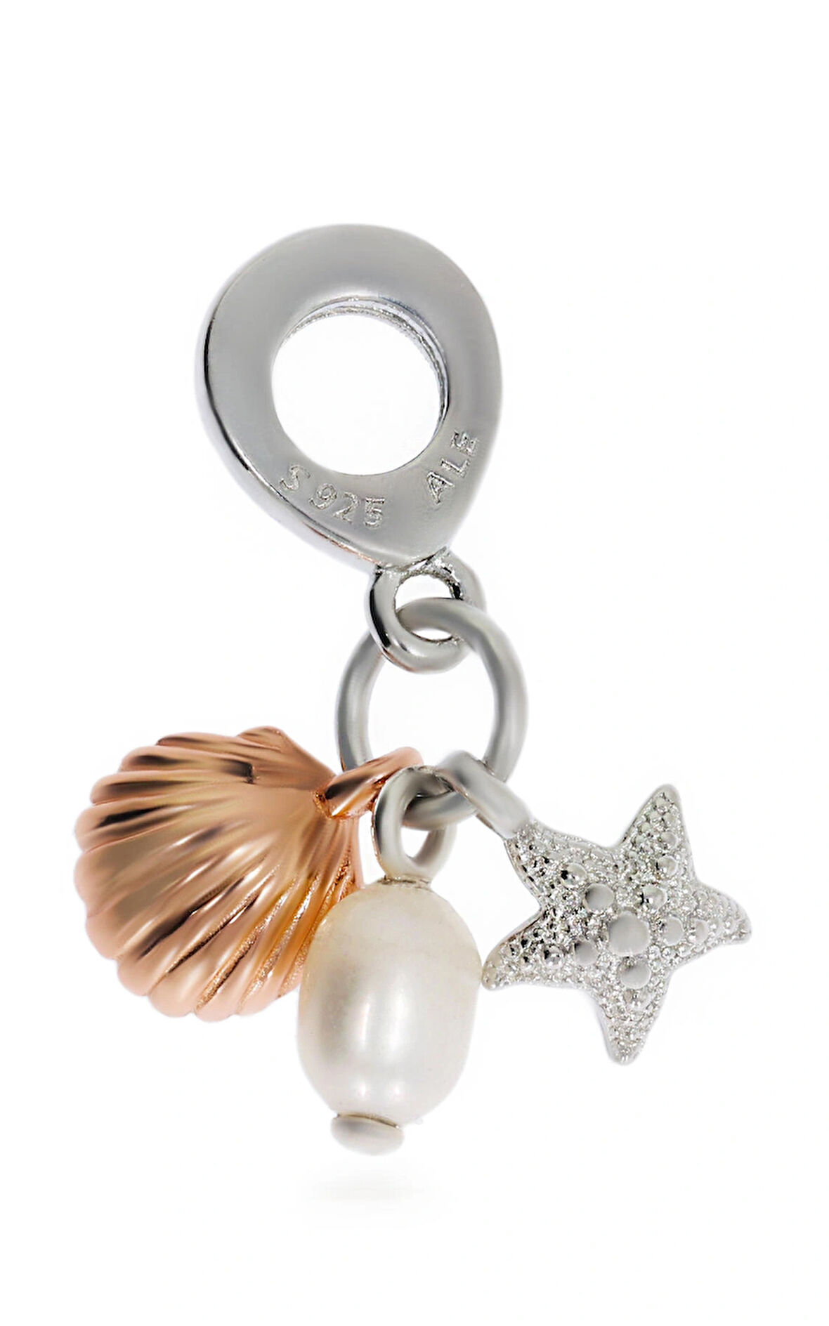 Deniz Kabuğu, İnci ve Deniz Yıldızı Model Gümüş Charm