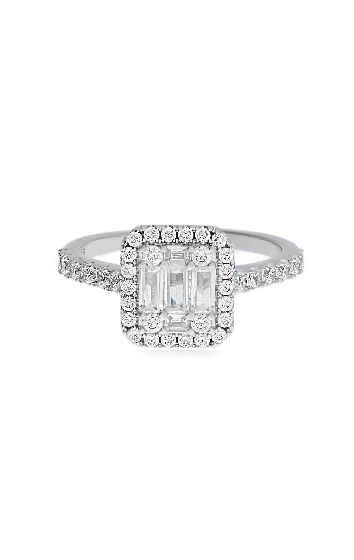 Kadın Baget Model Gümüş Yüzük