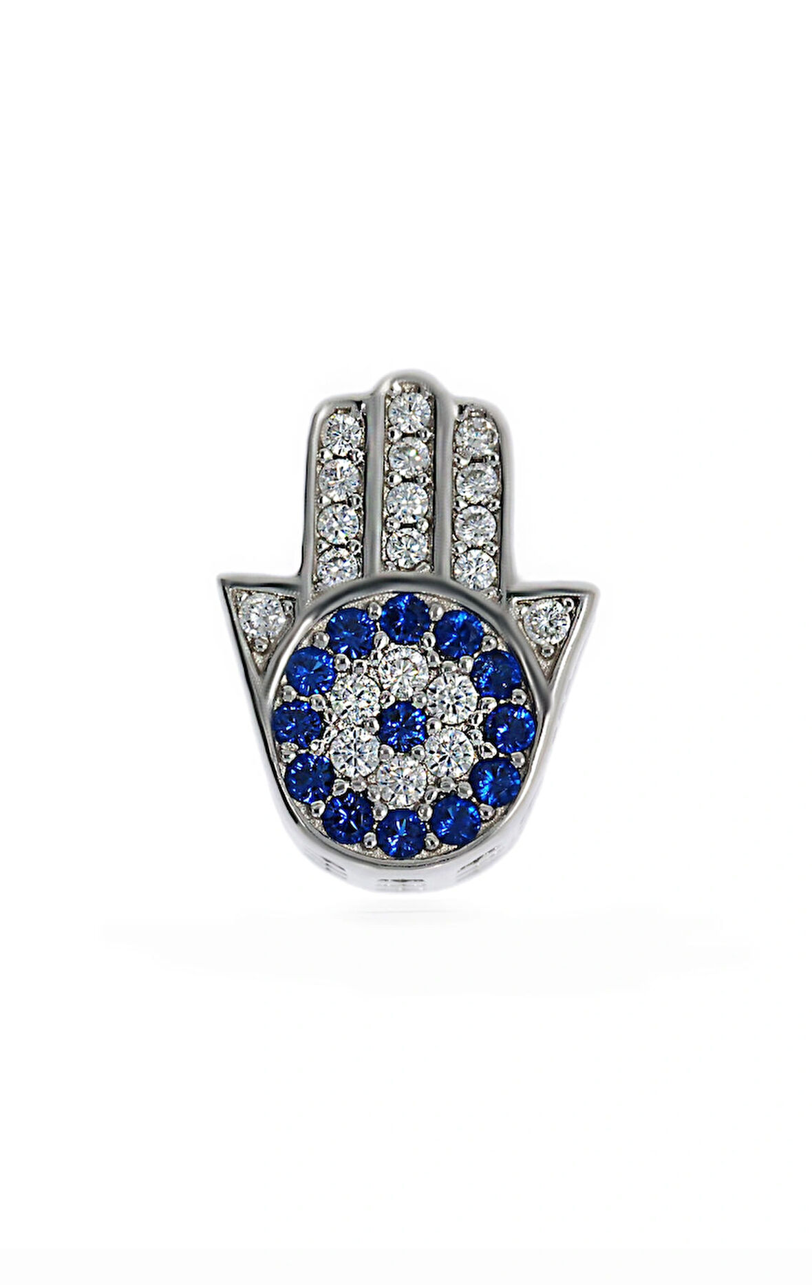 Kadın Fatma Ana Elinde Nazar Boncuğu Detay Gümüş Charm