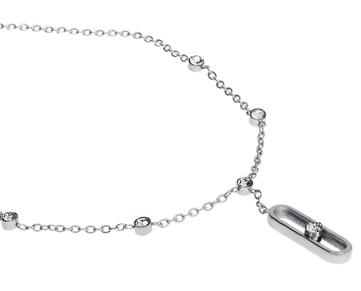 Kadın Taş Detay Sallantılı Modern Çelik Halhal