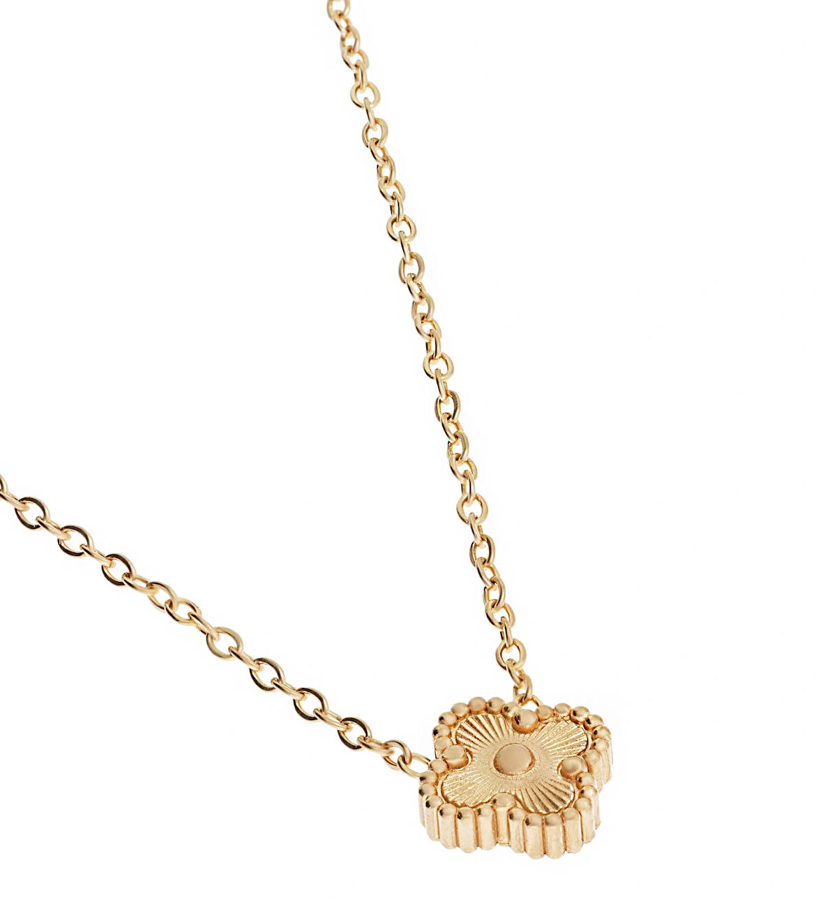 Kadın Yonca Model Mini Çelik Kolye