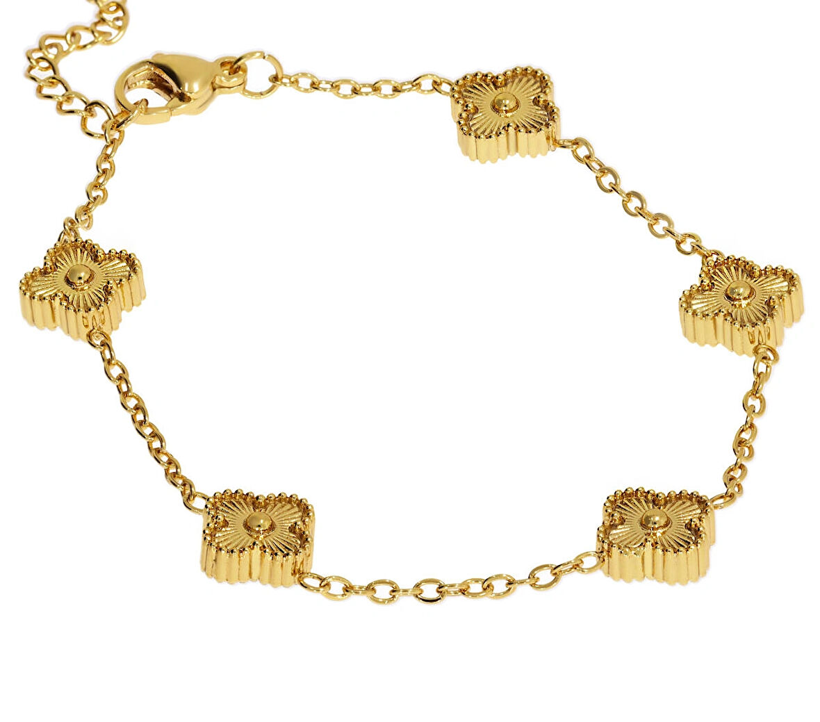 Kadın Tek Renk Çelik Yonca Model Bileklik