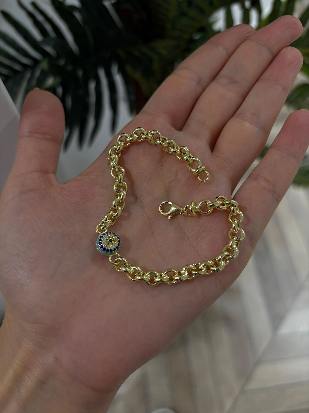 Kadın Gümüş Tek Göz Bileklik