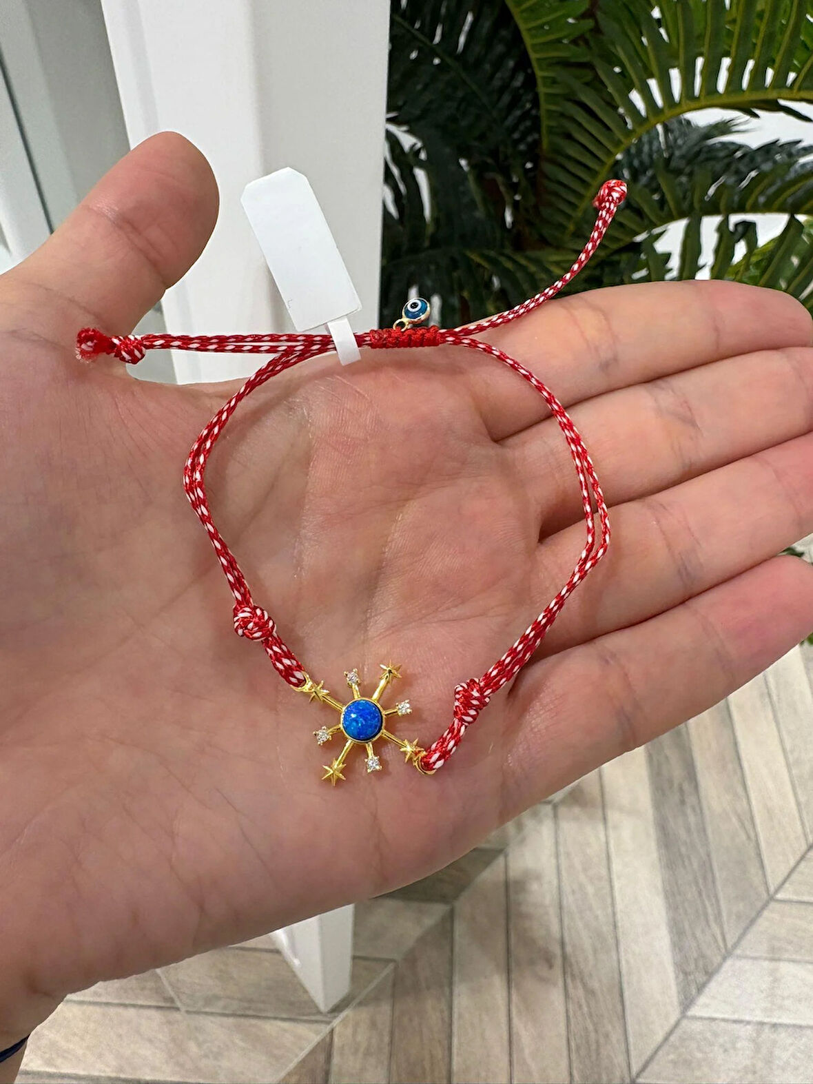 Kadın Gümüş Doğal Taşlı İp Bileklik