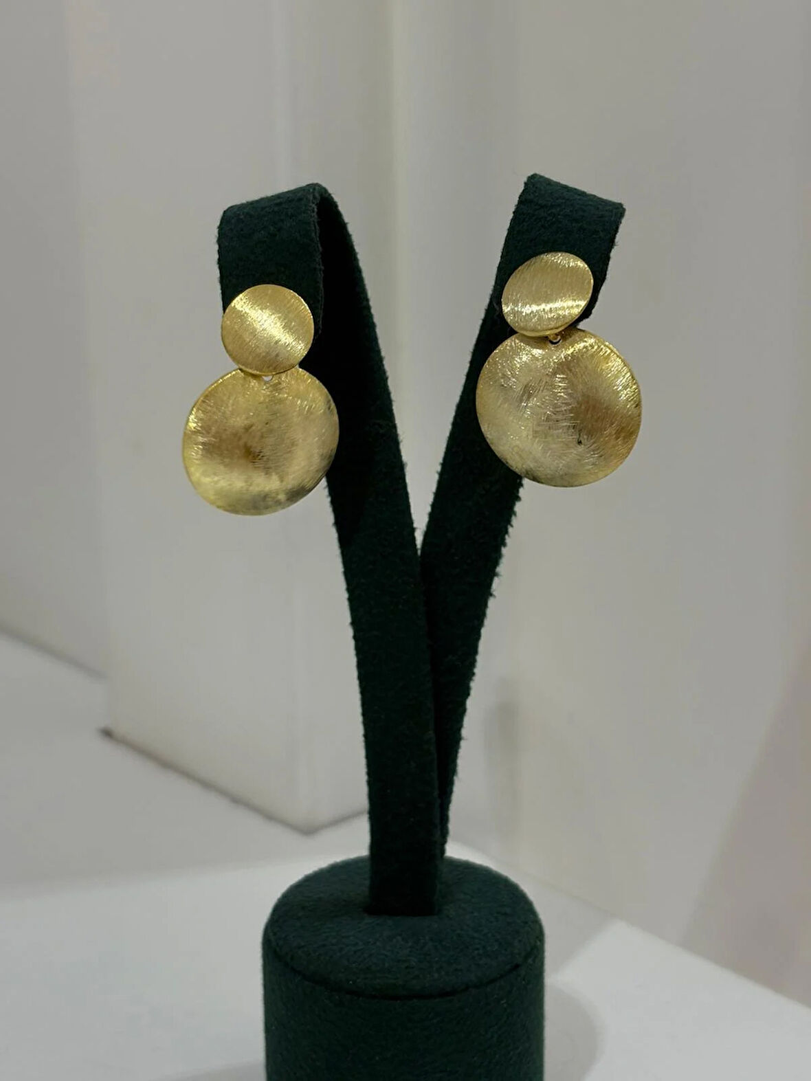 Kadın Gümüş Tasarım Gold Küpe