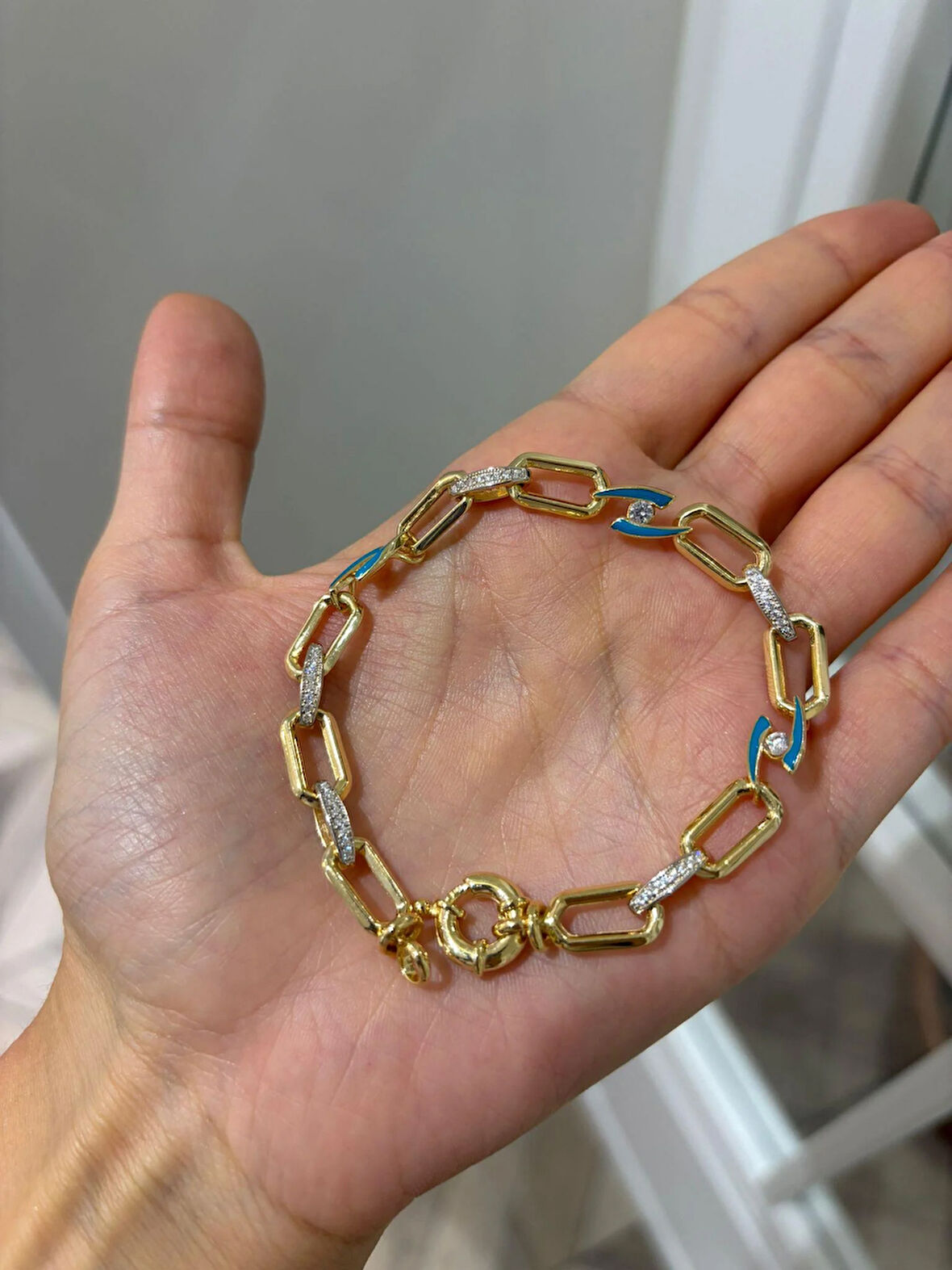 925 Ayar Gümüş Mineli Zirkon Taşlı Bileklik 