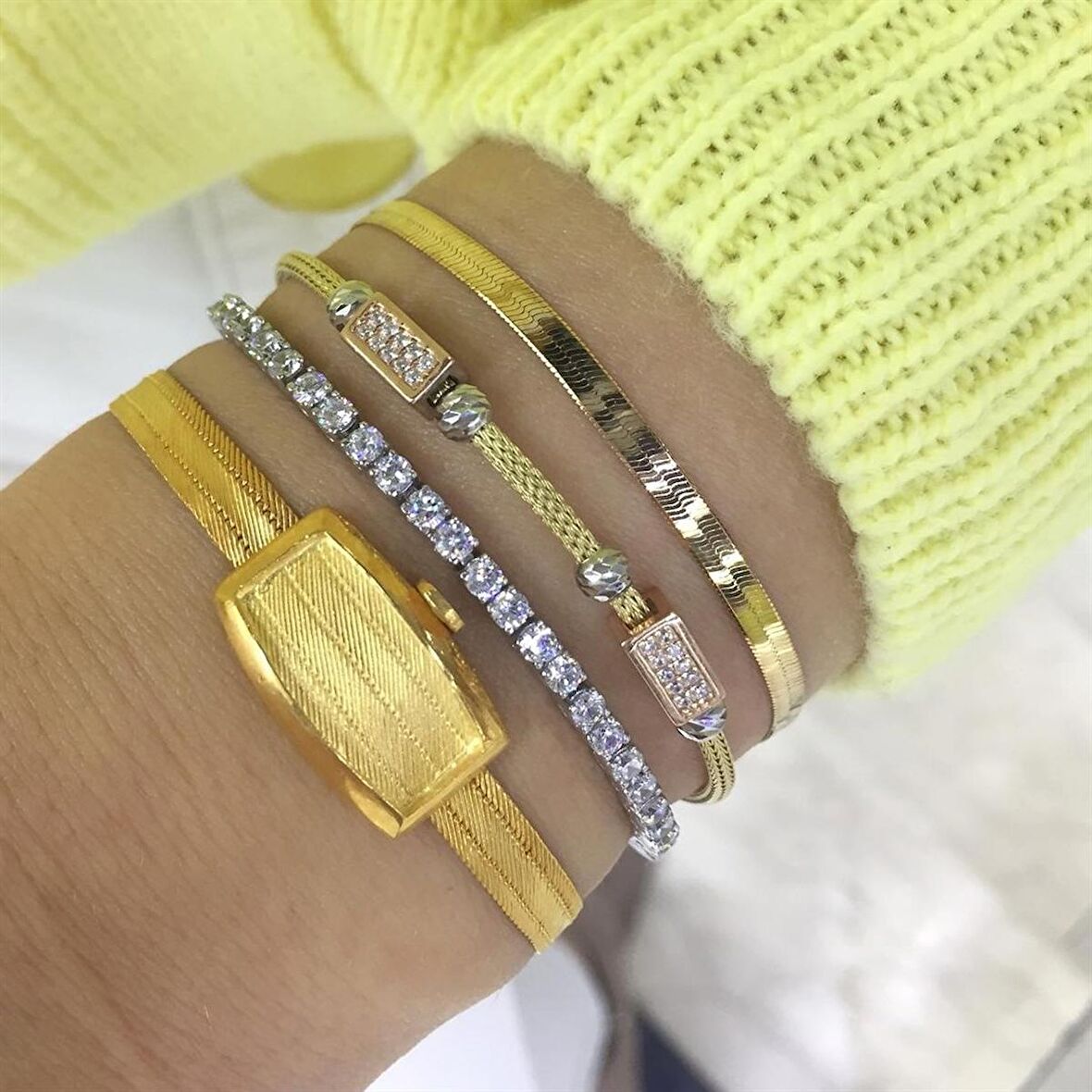 Kadın Hasır 3 Sıra Bileklik