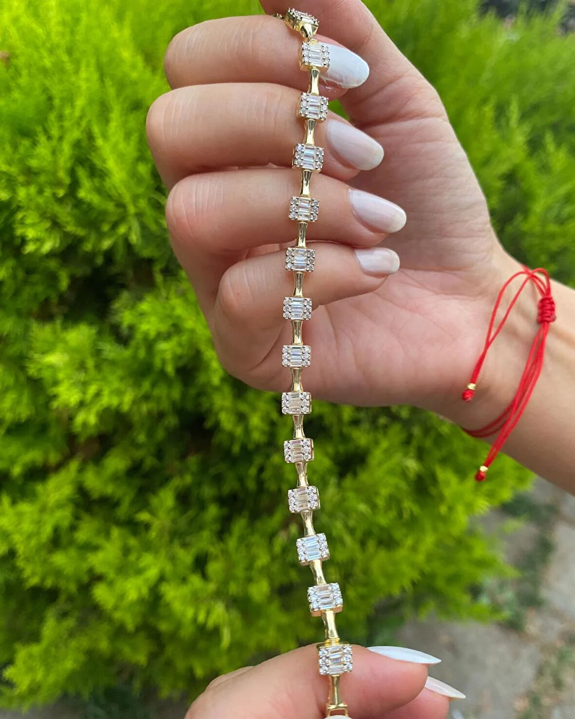 Kadın Gümüş Bagetli Bileklik