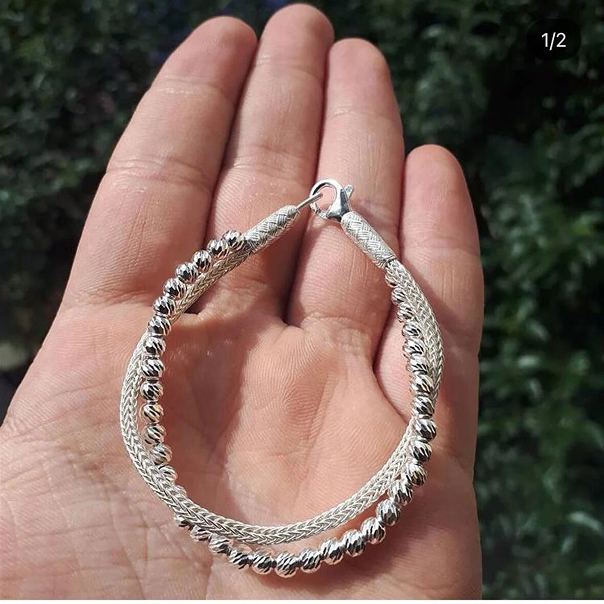 Kadın Gümüş Kazaziye Dorica Bileklik