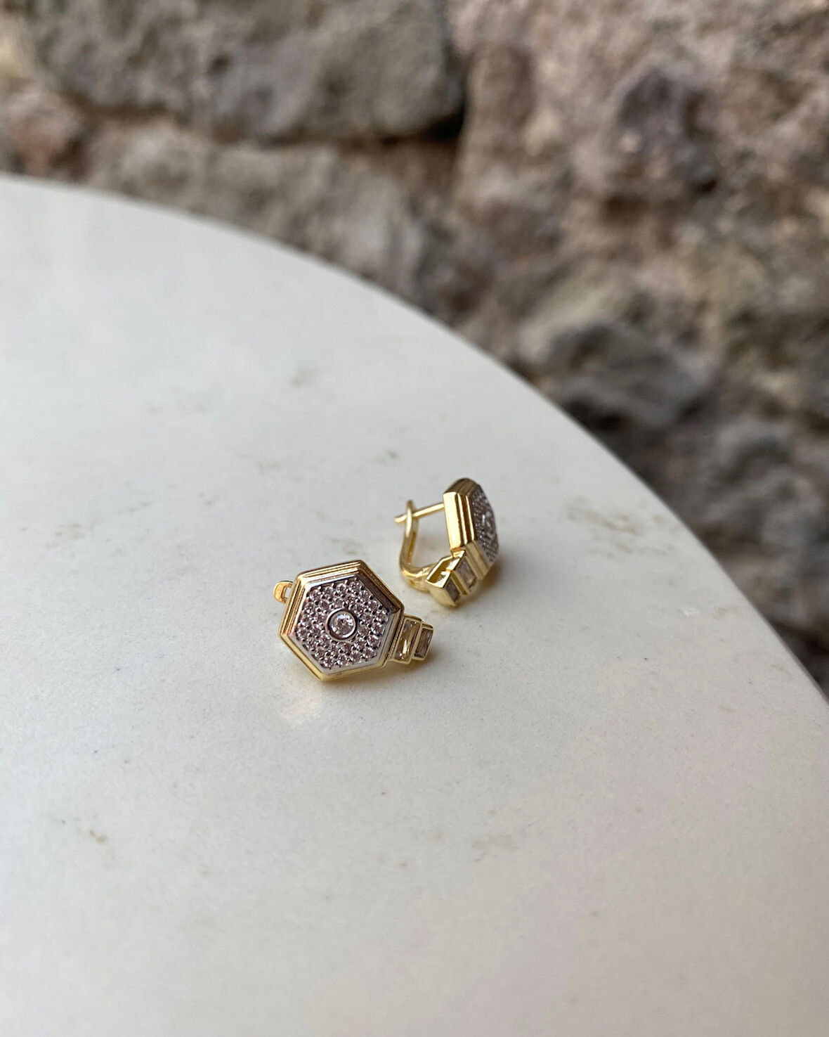 Kadın Gümüş Zirkon Taşlı Trend Küpe