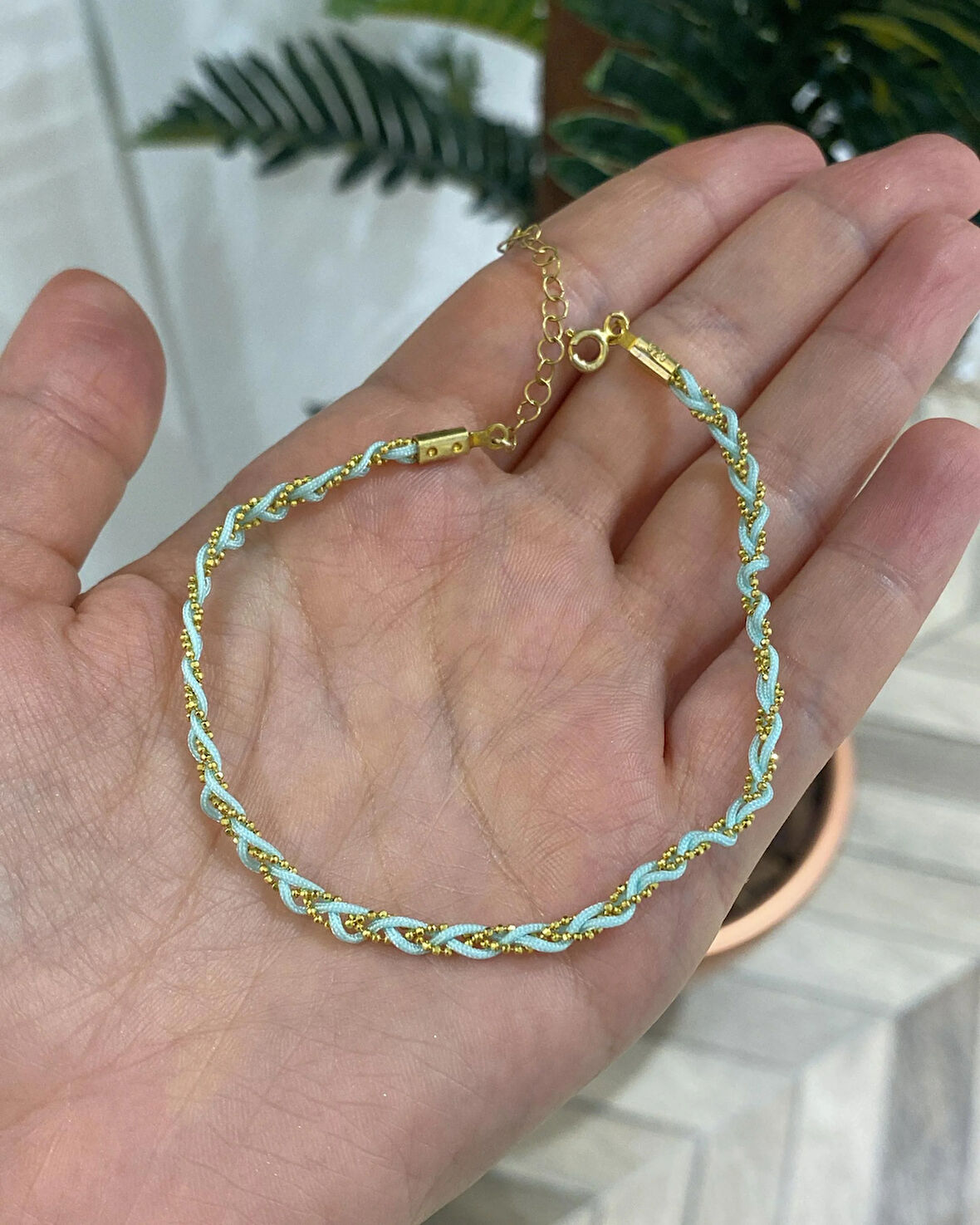 Kadın İpekli İp Gümüş Hal Hal