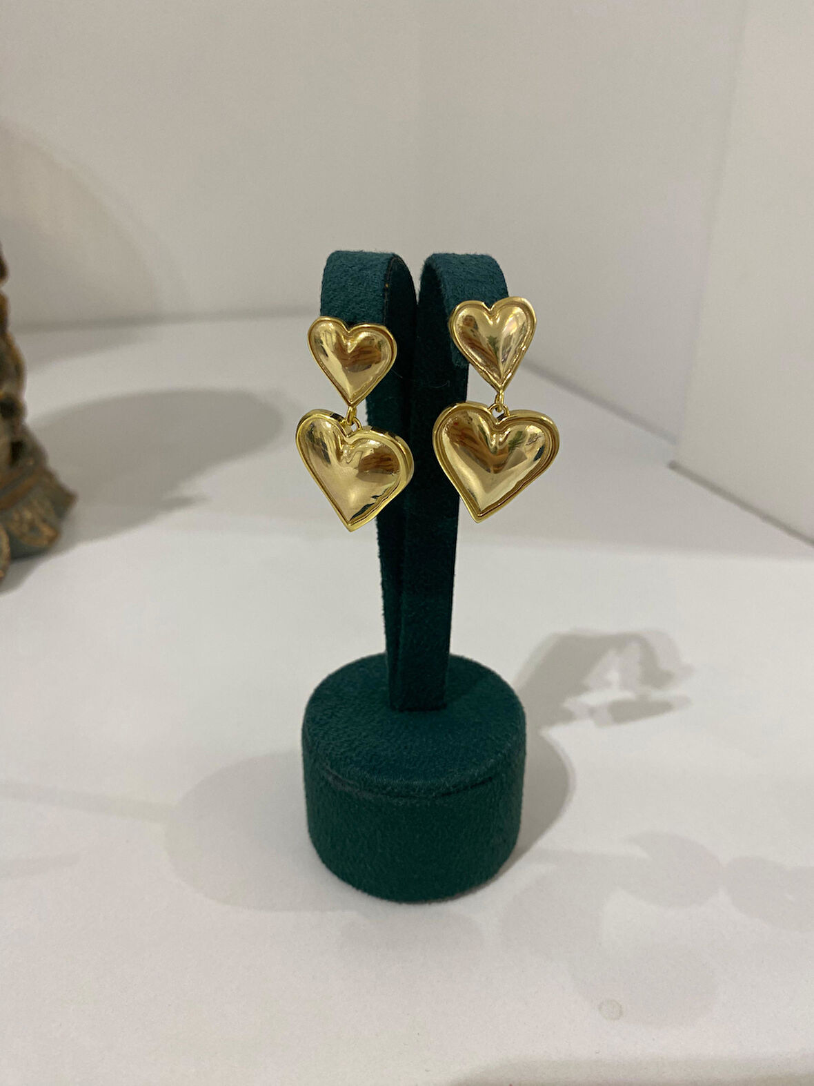 Kadın Gümüş Gold Love Küpe