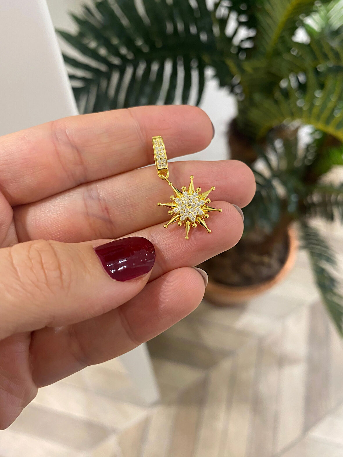 Kadın Gümüş Zirkon Taşlı Charm