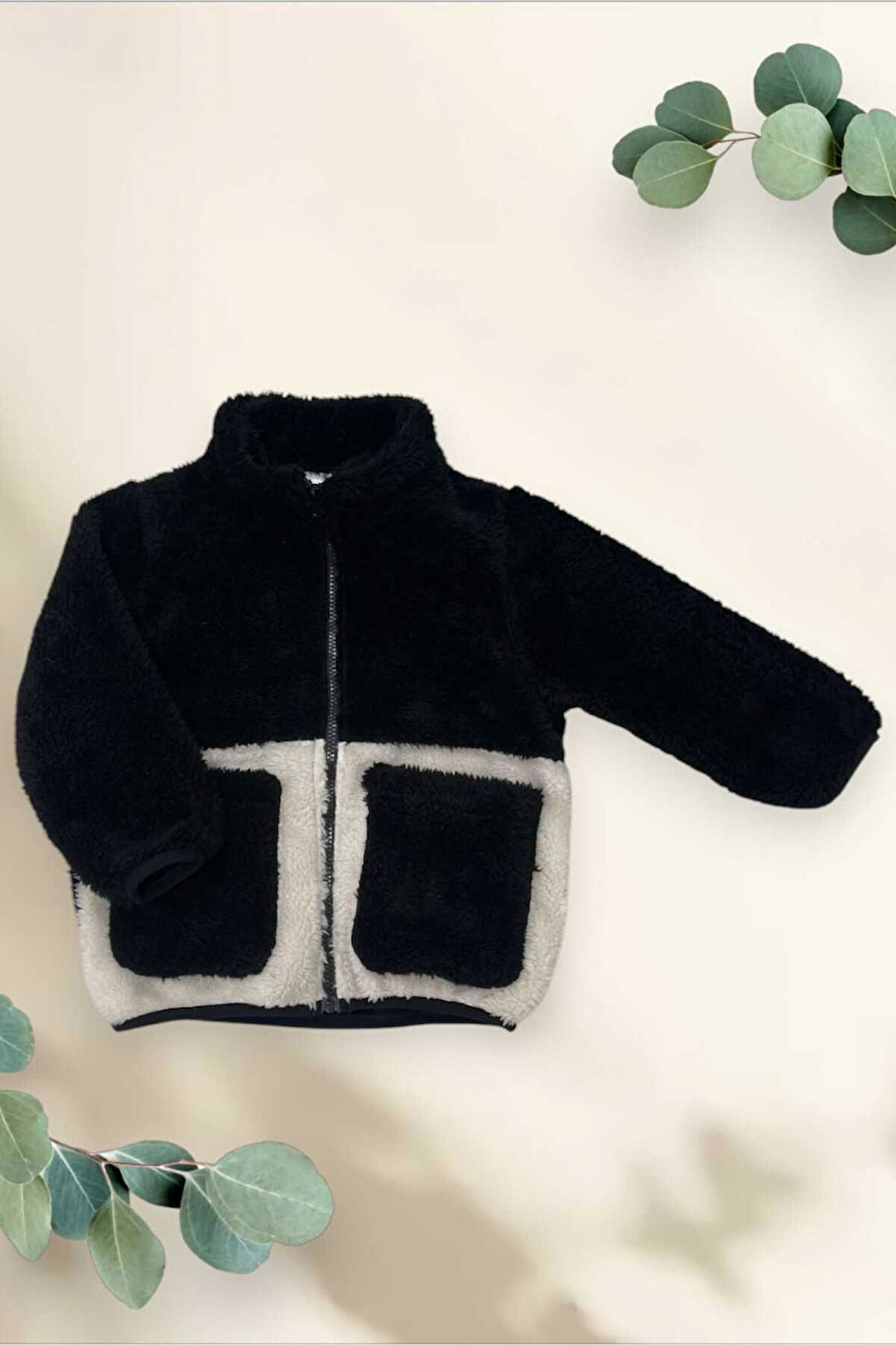 Spor Erkek Çocuk Peluş Cepli Fermuarlı Welsoft Kışlık Mont