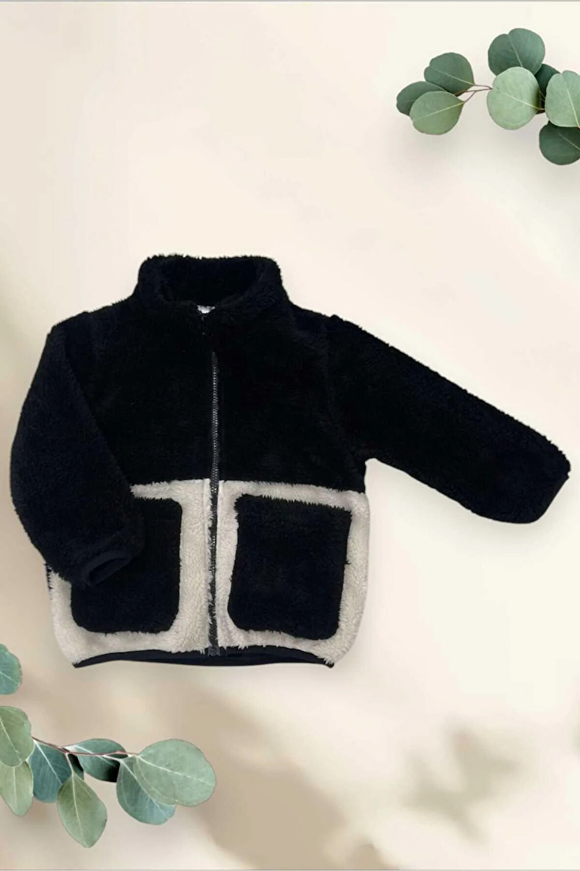 Spor Erkek Çocuk Peluş Cepli Fermuarlı Welsoft Kışlık Mont